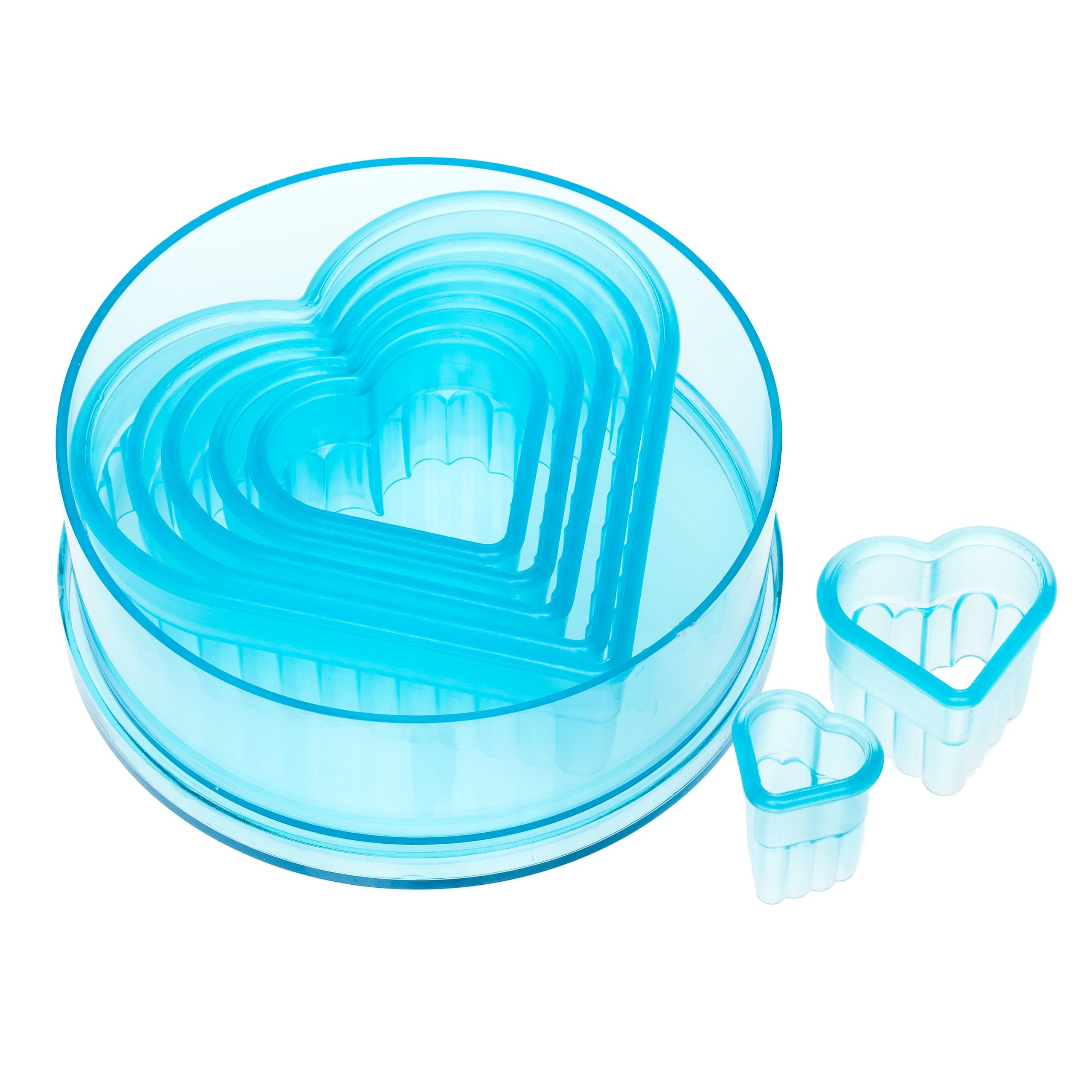 Ateco 5703 Fluted Edge Square Cutter Set In Graduated Sizes, Durable, Food-Safe Plastic, 9 Pc Set, White