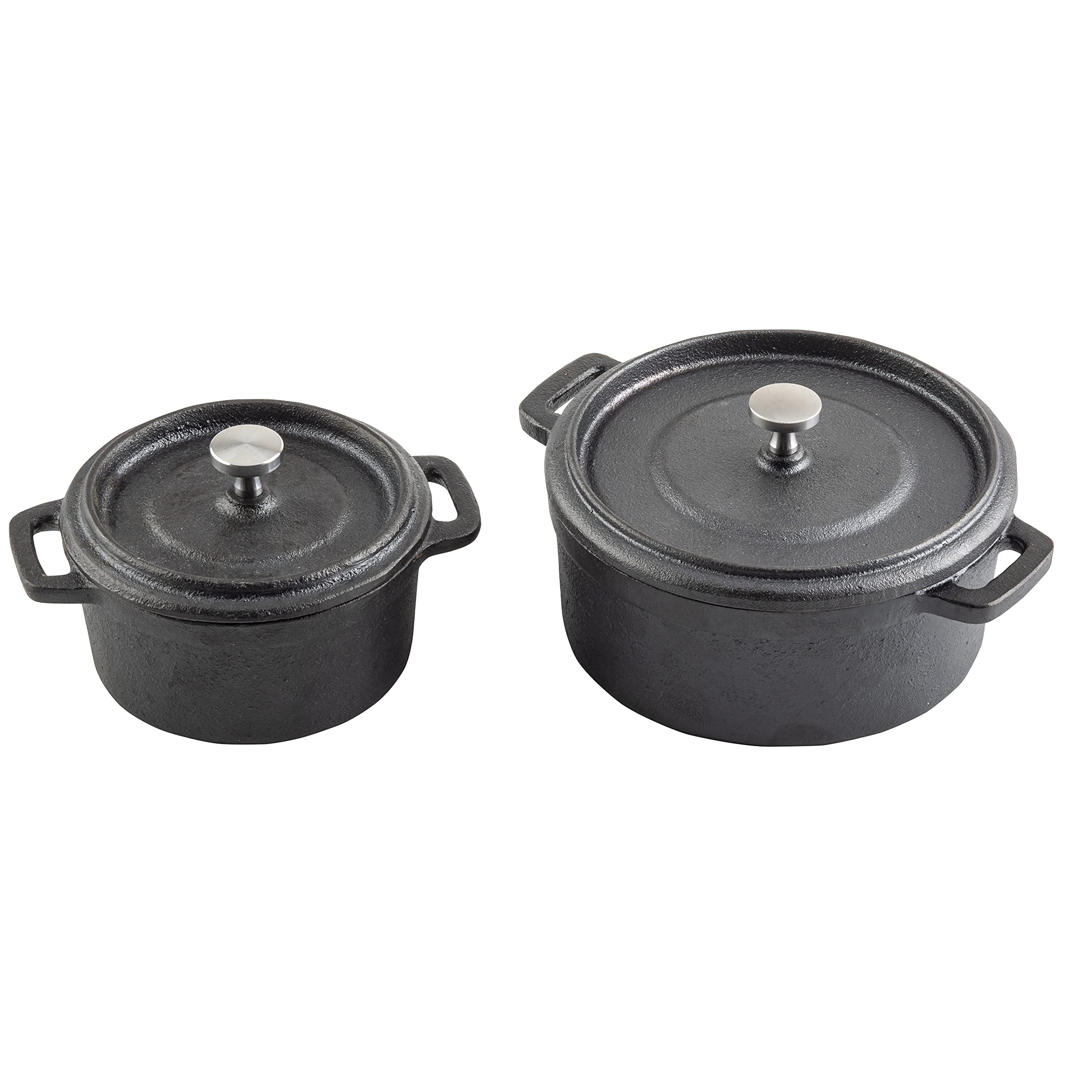 Tablecraft 16 Oz Cocotte With Lid, Cast Iron & Stainless Steel Knob