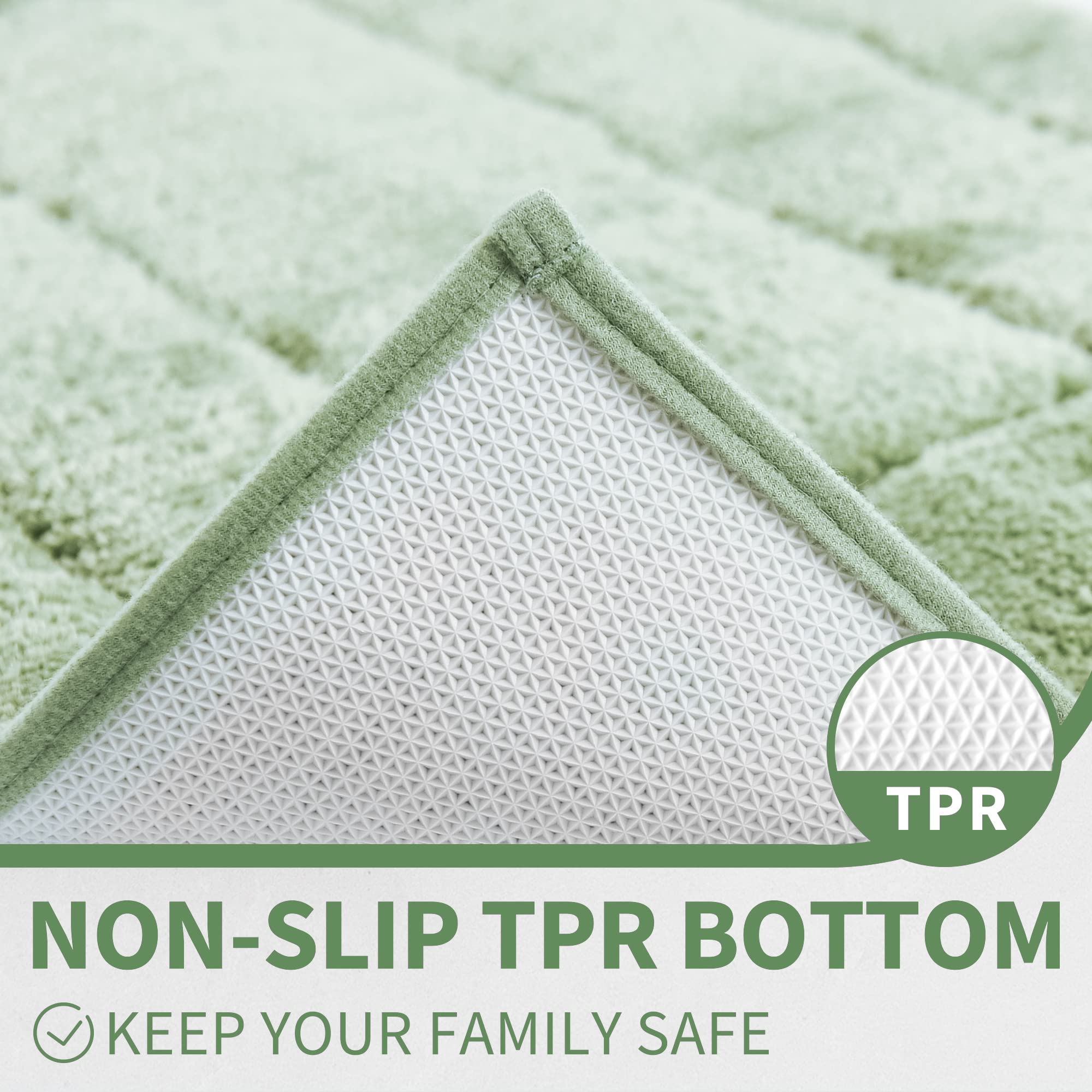 Granny Says Sage Green Bathroom Rugs Non Slip, 20'' X 32'', Bathroom Rugs Washable,Bath Rugs For Bathroom,Bath Mats For Bathroom