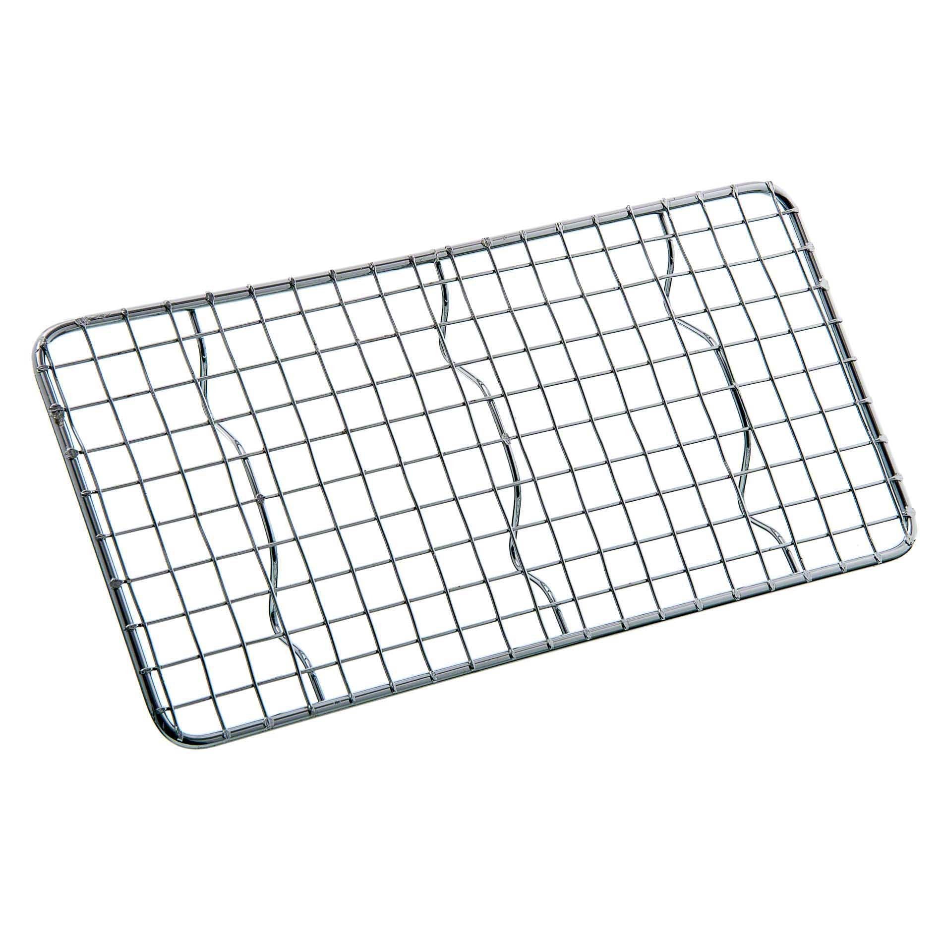 Truecraftware- Set Of 2 Third Size Rectangular Chrome-Plated Wire Pan Grate 5''X 10'' -Fits Third Size Sheet Cookie Pans Cooling