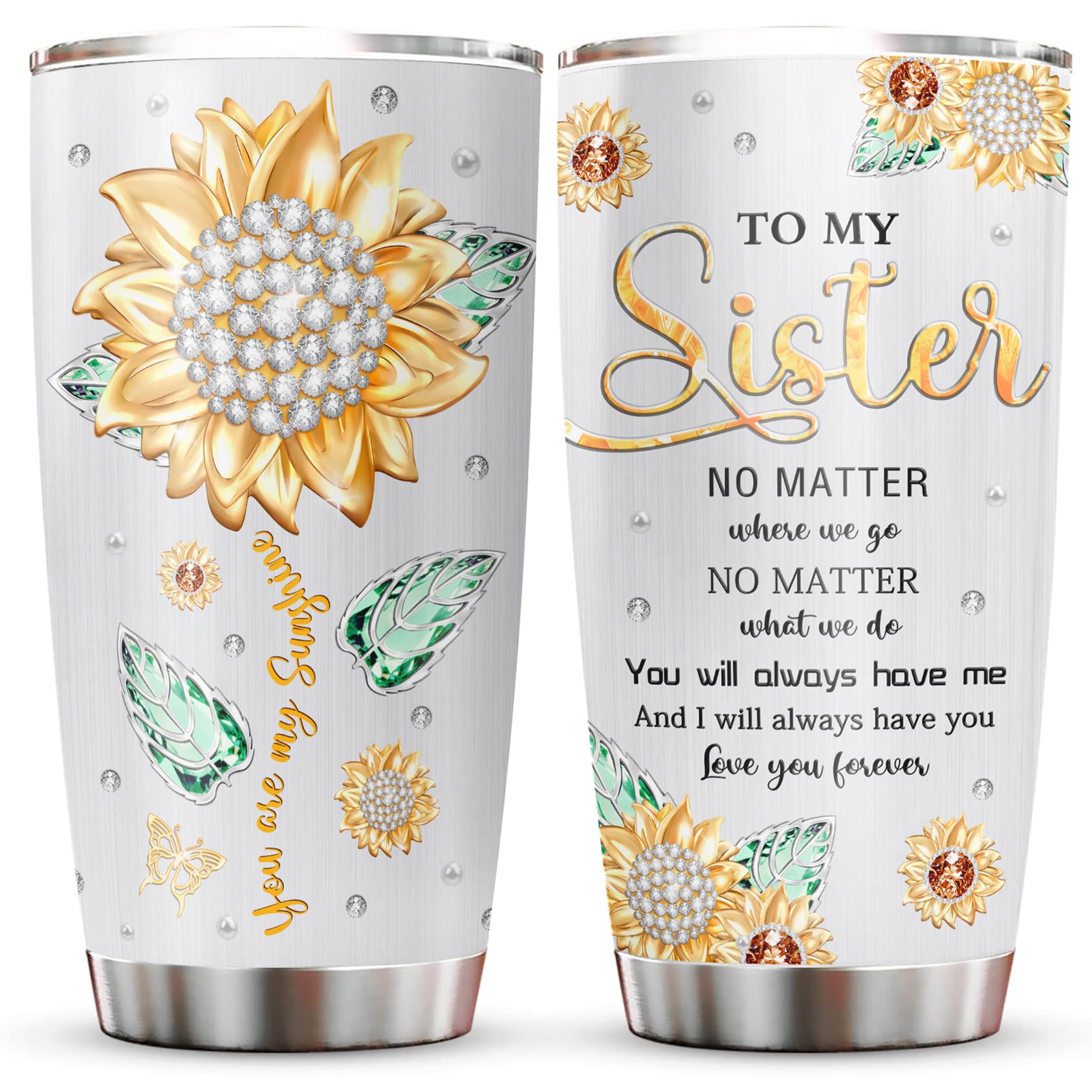 Best Big/Little Sister Gifts From Sisters Tumblers 20Oz - Cool/Funny Gifts For Sister From Brother Coffee Mug - Gift For Sister