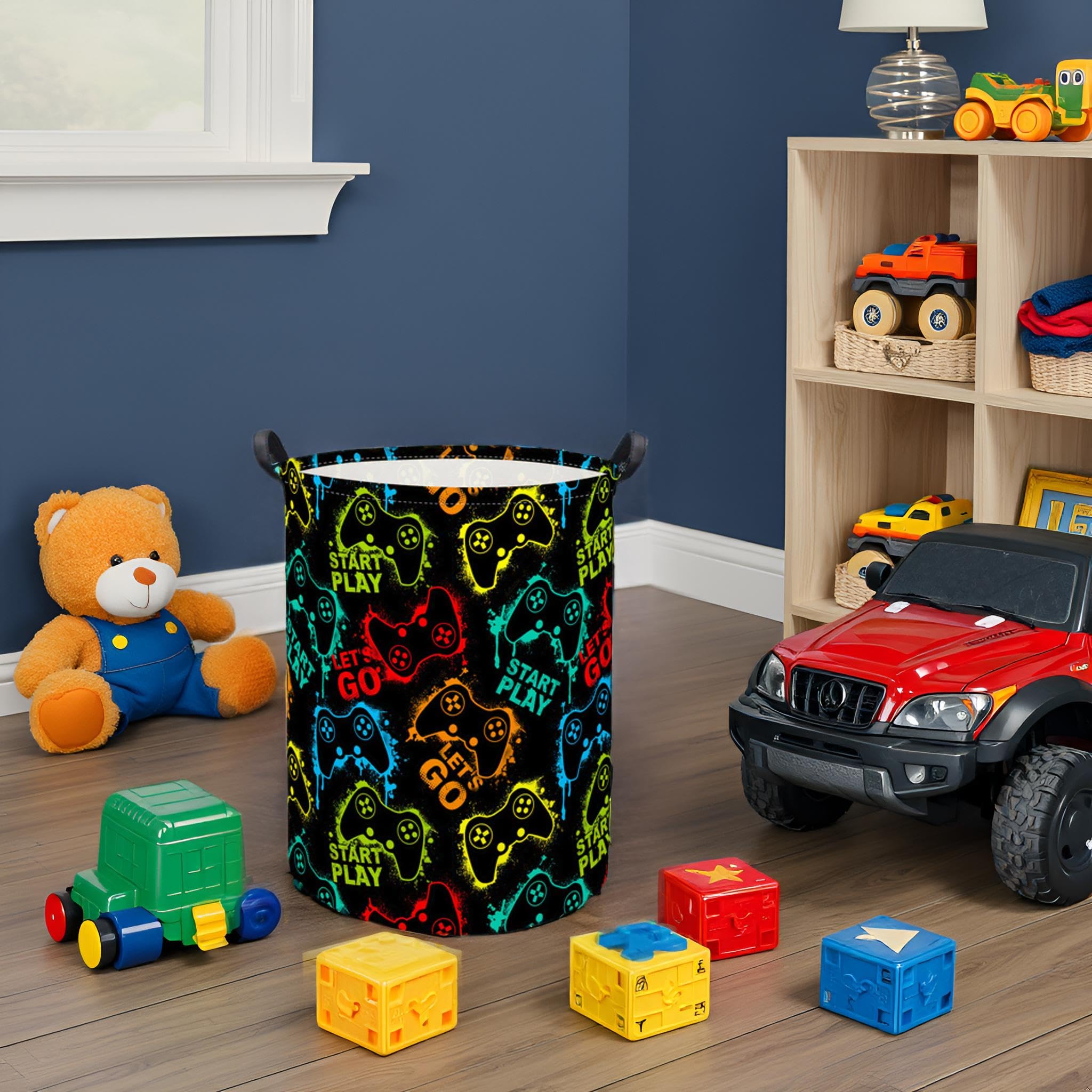 Tibaolover Kids Laundry Basket Baby Hamper Toy Storage Bin For Boys Room Decor Baby Nursery Hamper Gift Baskets For Bedroom Bath
