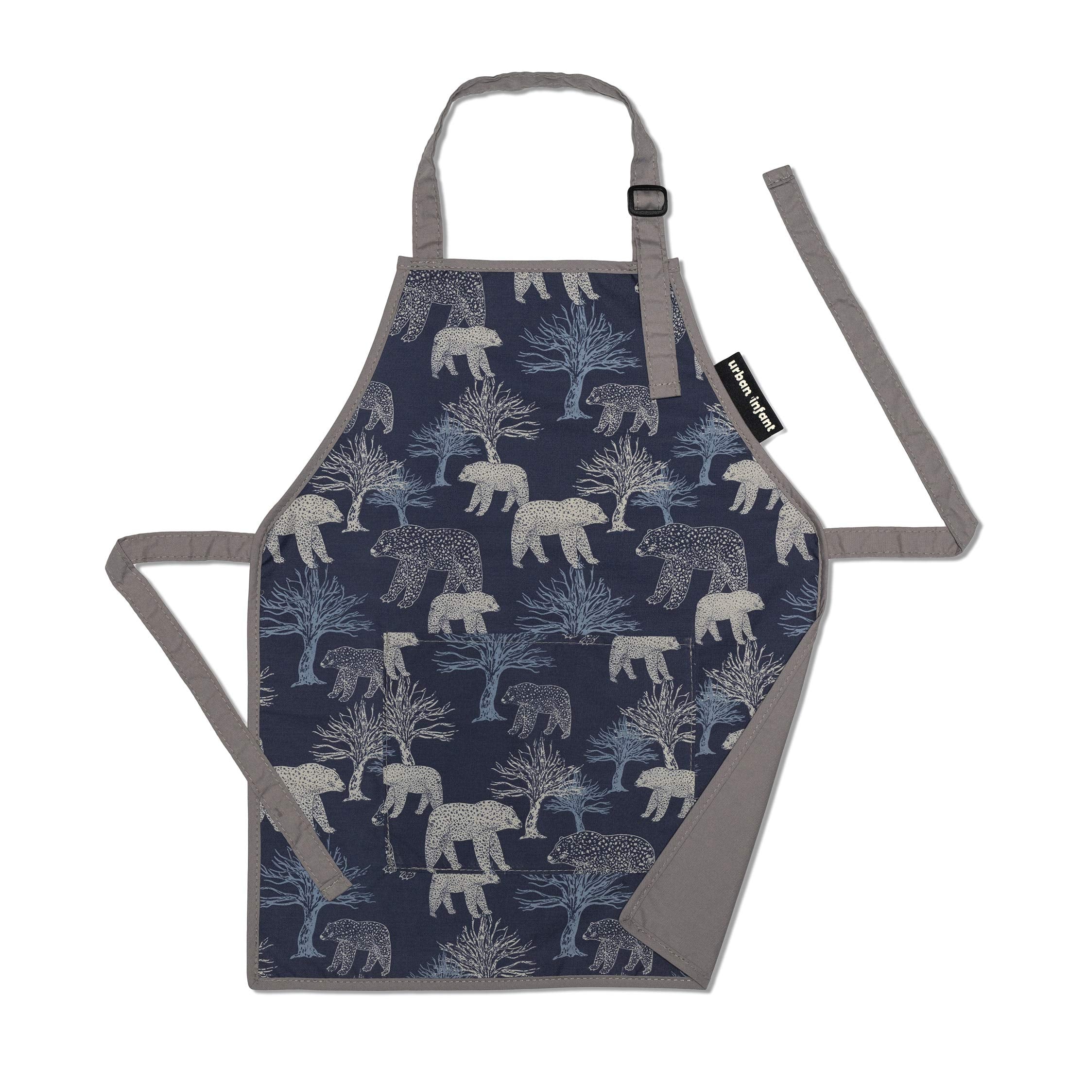 Urban Infant Little Helper Kids Apron - Childrens Cooking Art Gardening - Great Gift for Toddler Boys and Girls - Bears, Small