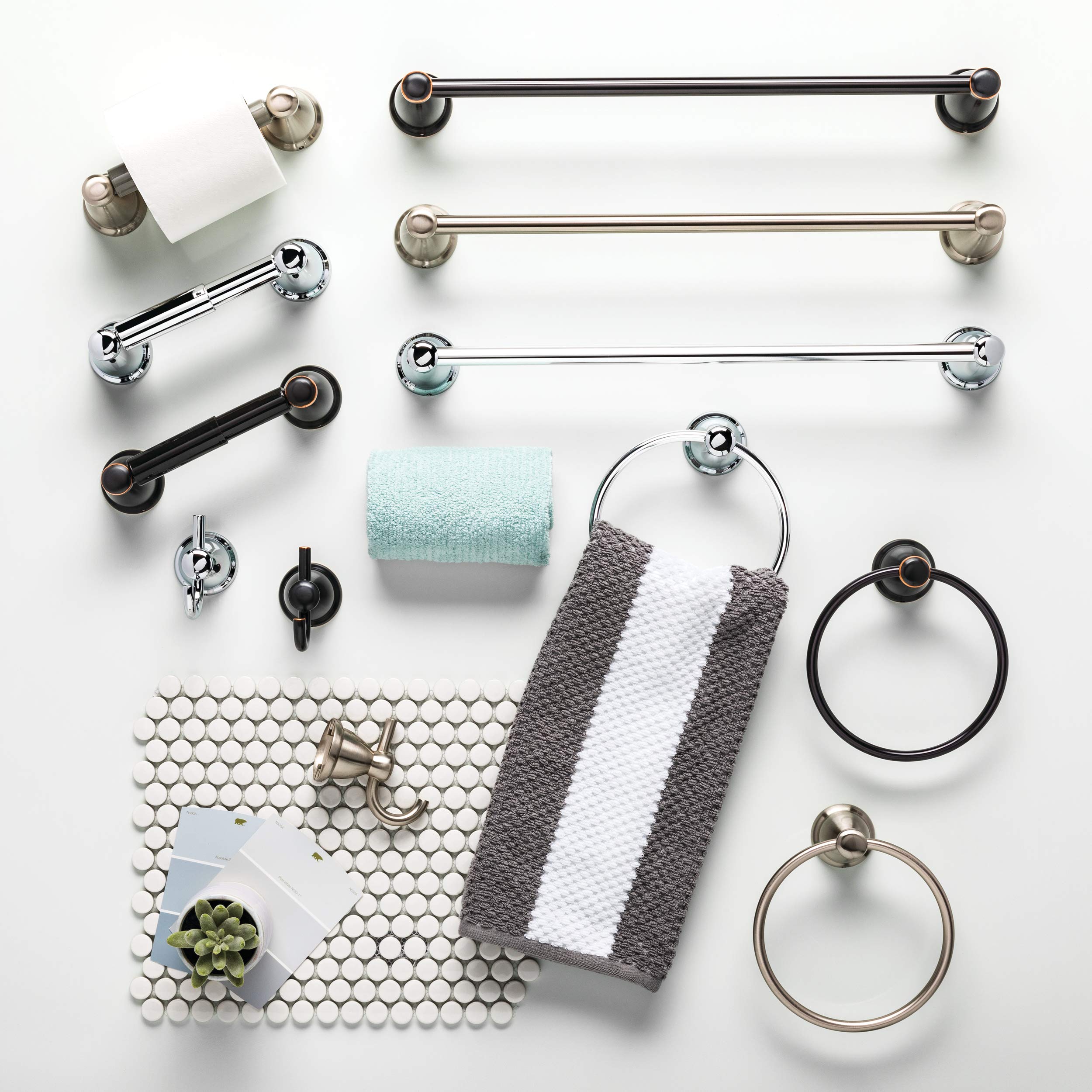 Franklin Brass Kinla -towel Bar  Oil Rubbed Bronze -bathroom -towel Holder  -bathroom Accessories  KIN24-OB1  24 inch -towel Bar