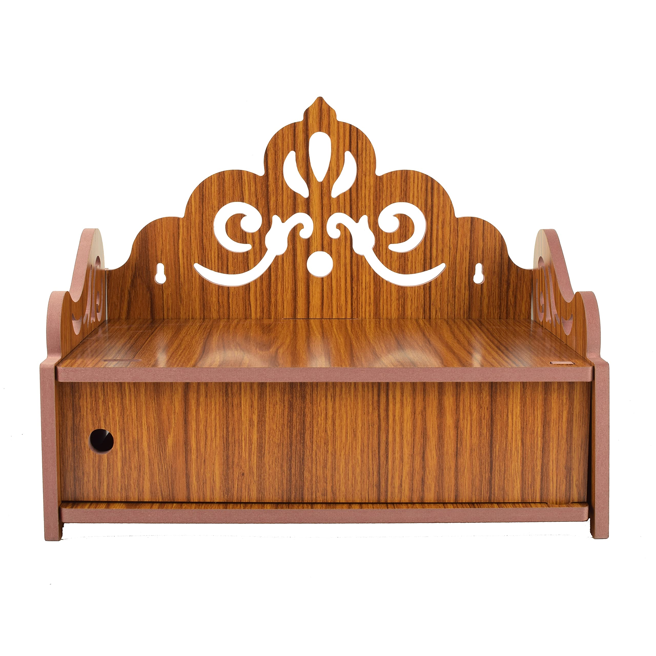 COMERT Enterprise Wooden Wall Mount Temple for Home Shop Office| Puja Mandir |Wall Hanging and Table Top Home Mandir Temple |Hom
