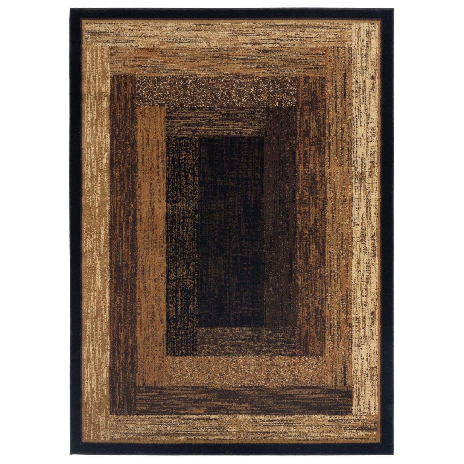 Home Dynamix Royalty Vega Contemporary Geometric Area Rug, Black/Beige, 92x126