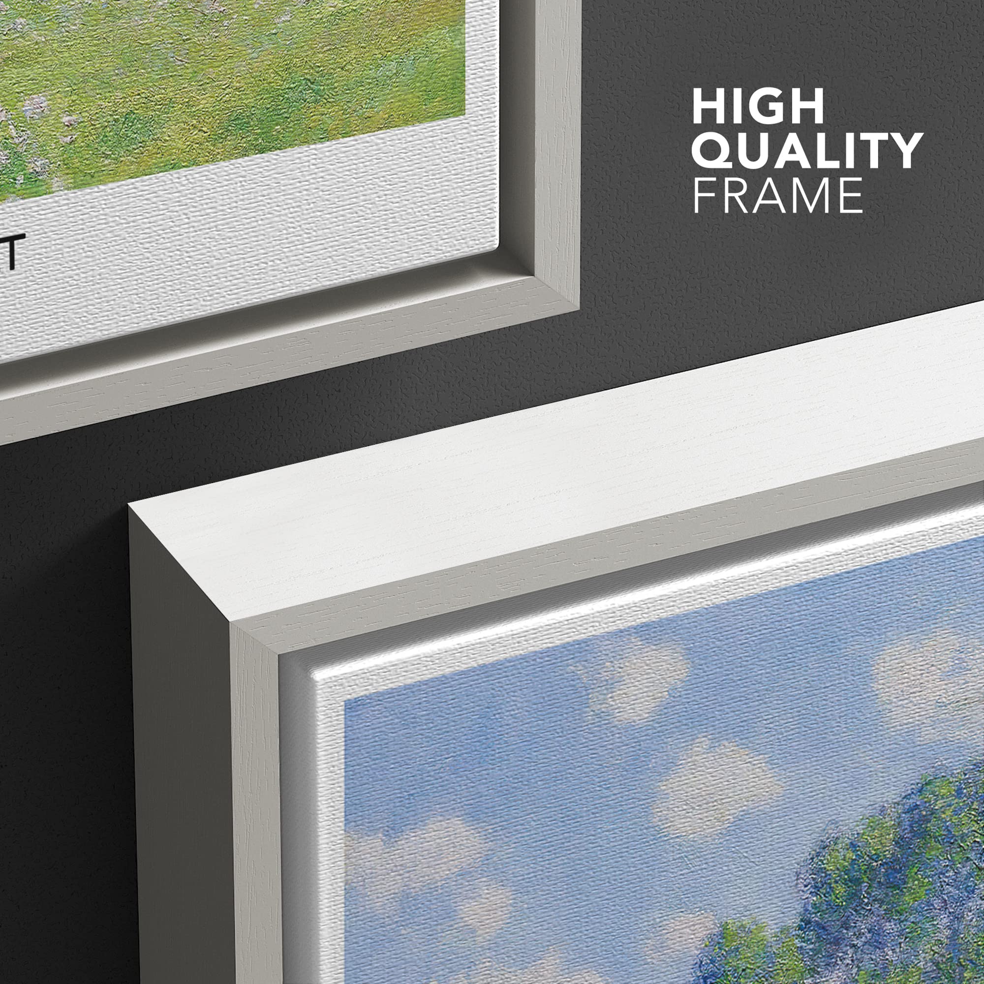 Wall26 Framed Canvas Print Wall Art Effect Of Spring At Giverny By Claude Monet Historic Classical Illustrations Fine Art Decora