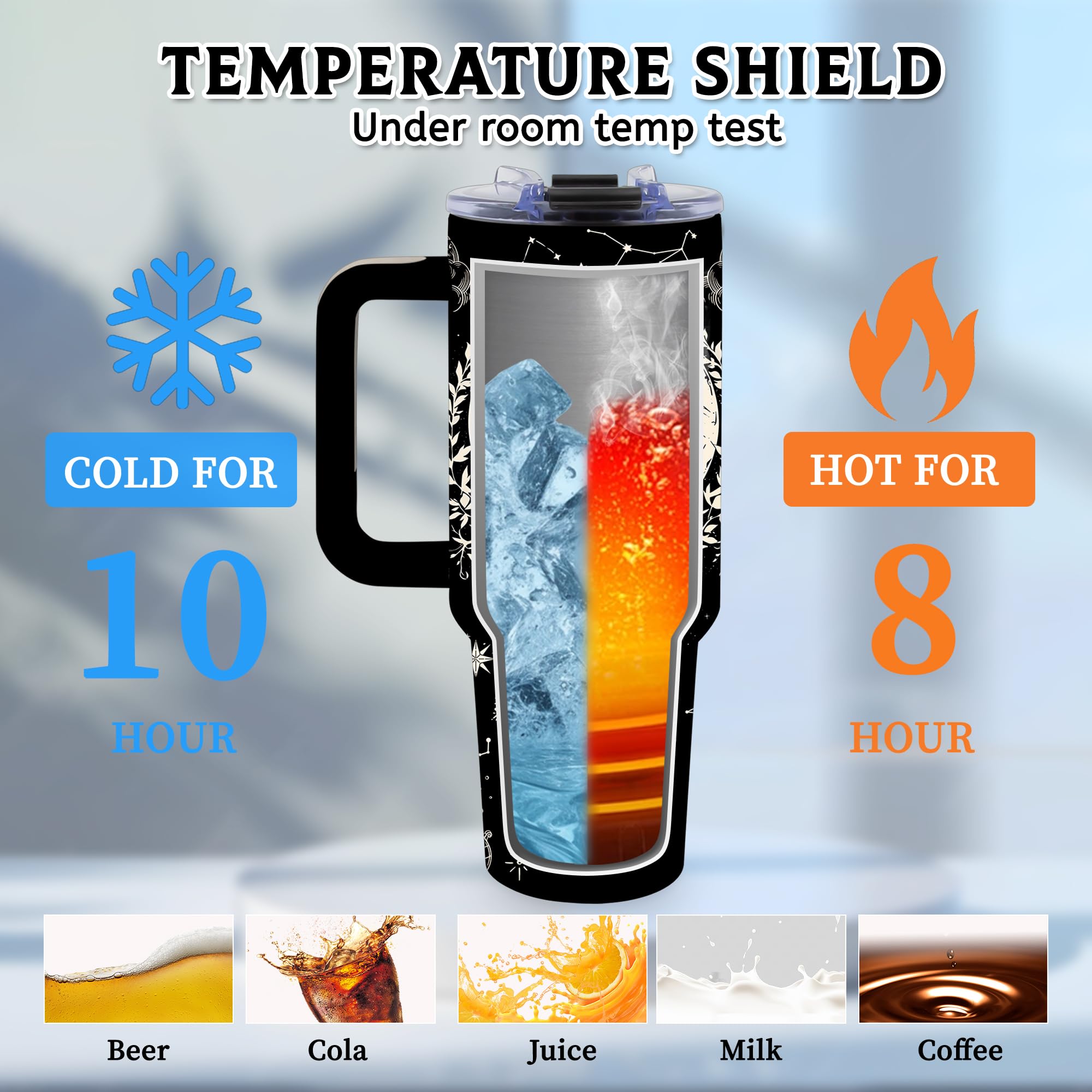 TNASURHUS Dragon Gifts for Men Women, 40oz Tumbler with Handle for Dad Husband Boyfriend, Dragon Lover Gift for Birthday Christm