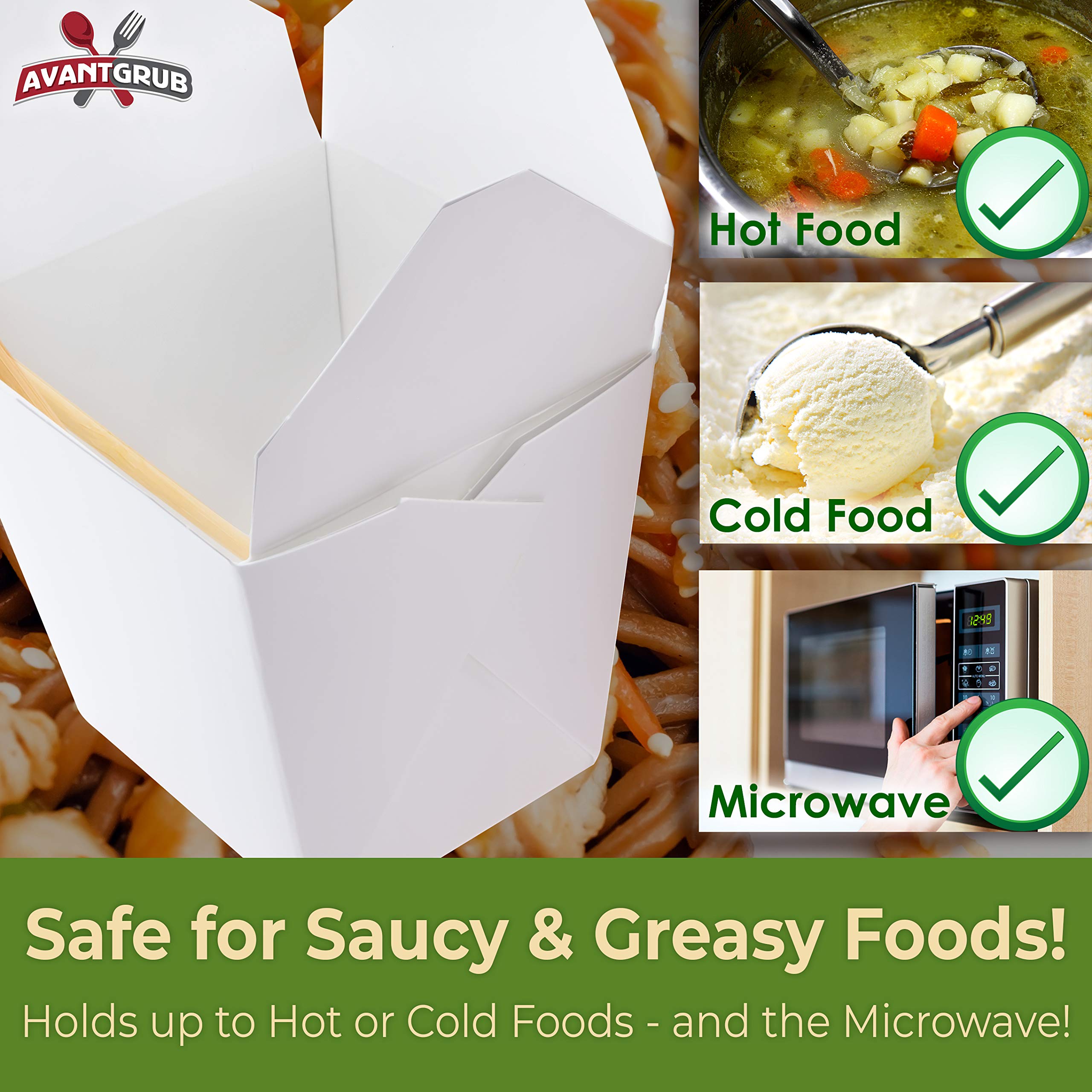 Recyclable, Leakproof 26Oz Chinese Take Out Boxes 50Pk. Us-Made Large Microwavable Takeout Containers Are Bpa-Free. Stackable To