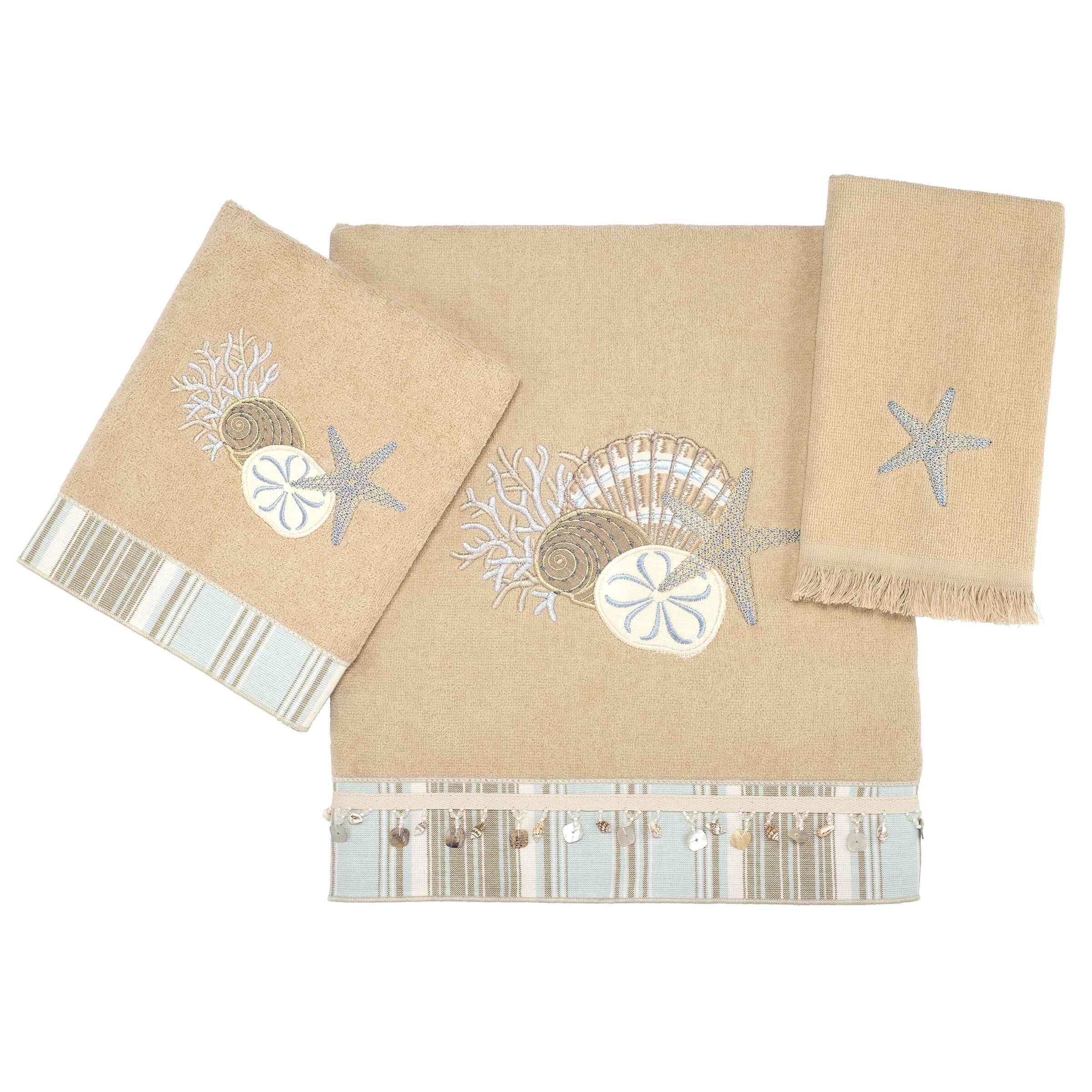 Avanti Linens - Hand Towel, Quick Dry, Soft & Absorbent Cotton Towel, Coastal Inspired Bathroom Accessories (By The Sea Collecti