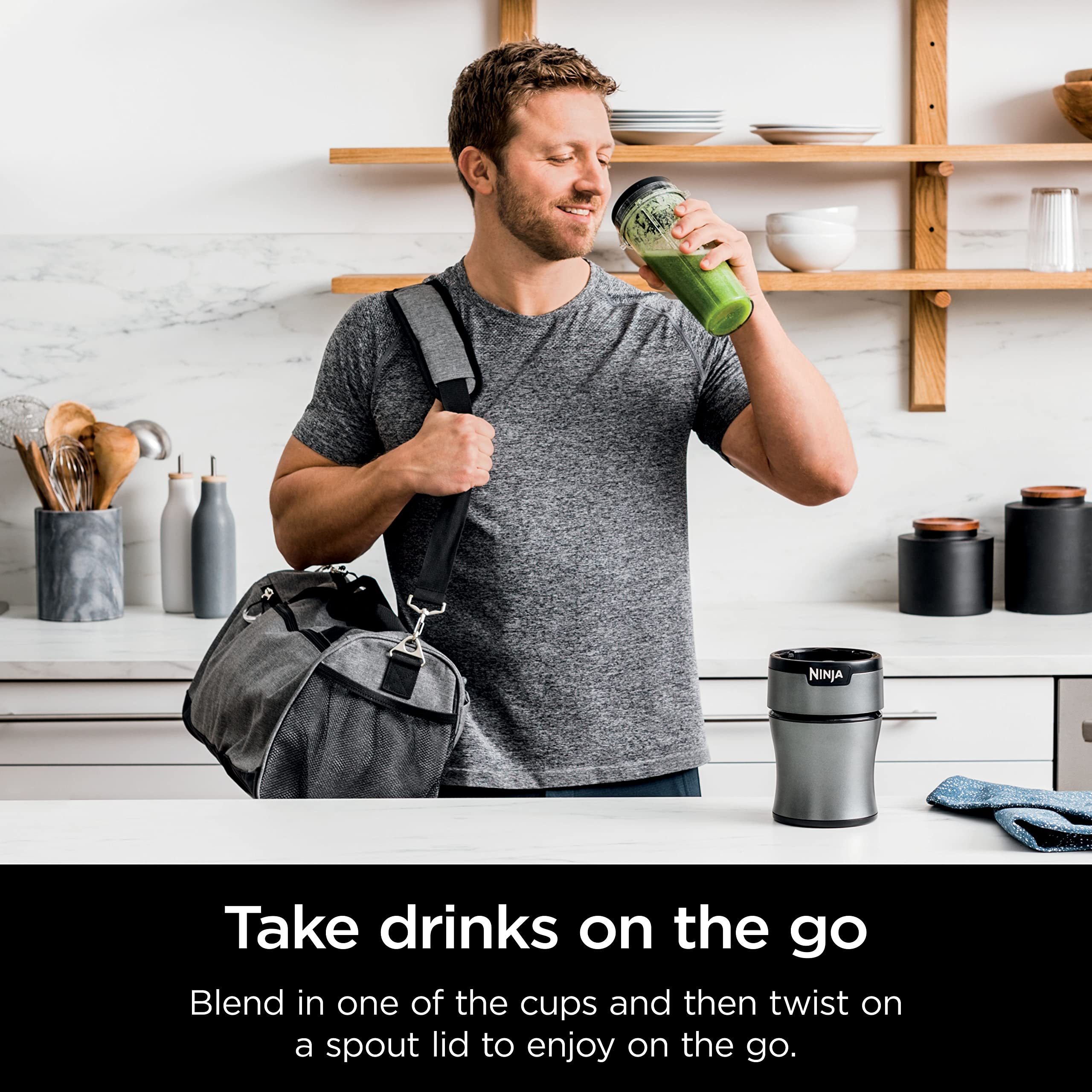 Ninja Bn300C, Personal Nutri-Blender With Ice-Crushing Technology, Black/Silver, 700W