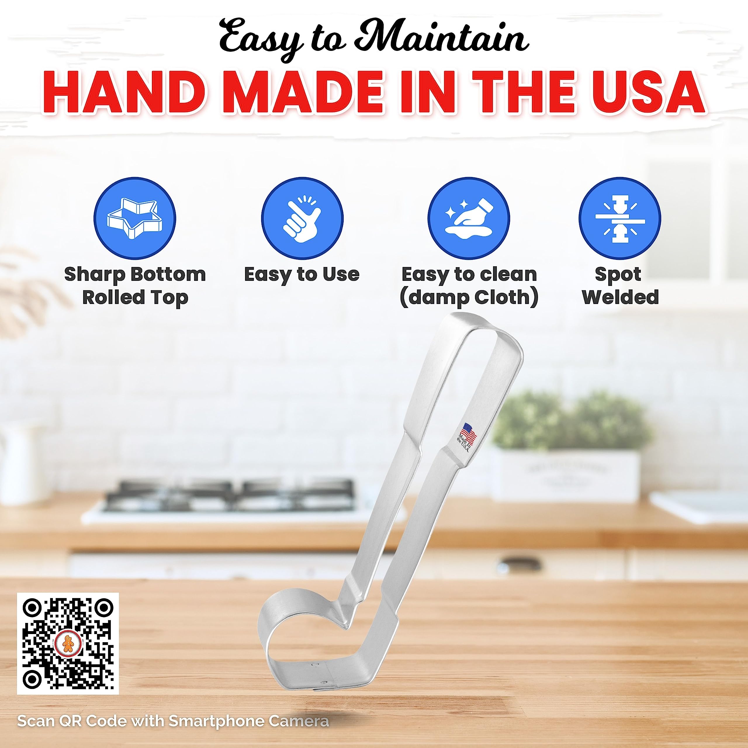 Golf Club Cookie Cutter 4 Inch In B1407 - Made In The Usa - Foose Cookie Cutters Tin Plated Steel Golf Club Cookie Mold