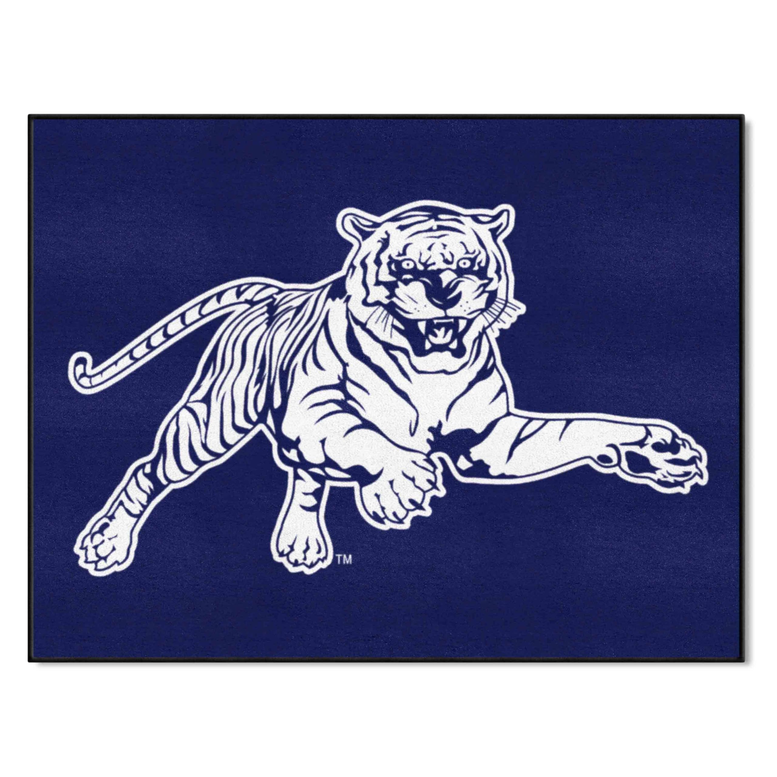 FANMATS 3989 Jackson State University All-Star Mat | Navy | 33.75x42.5 | Tiger Logo