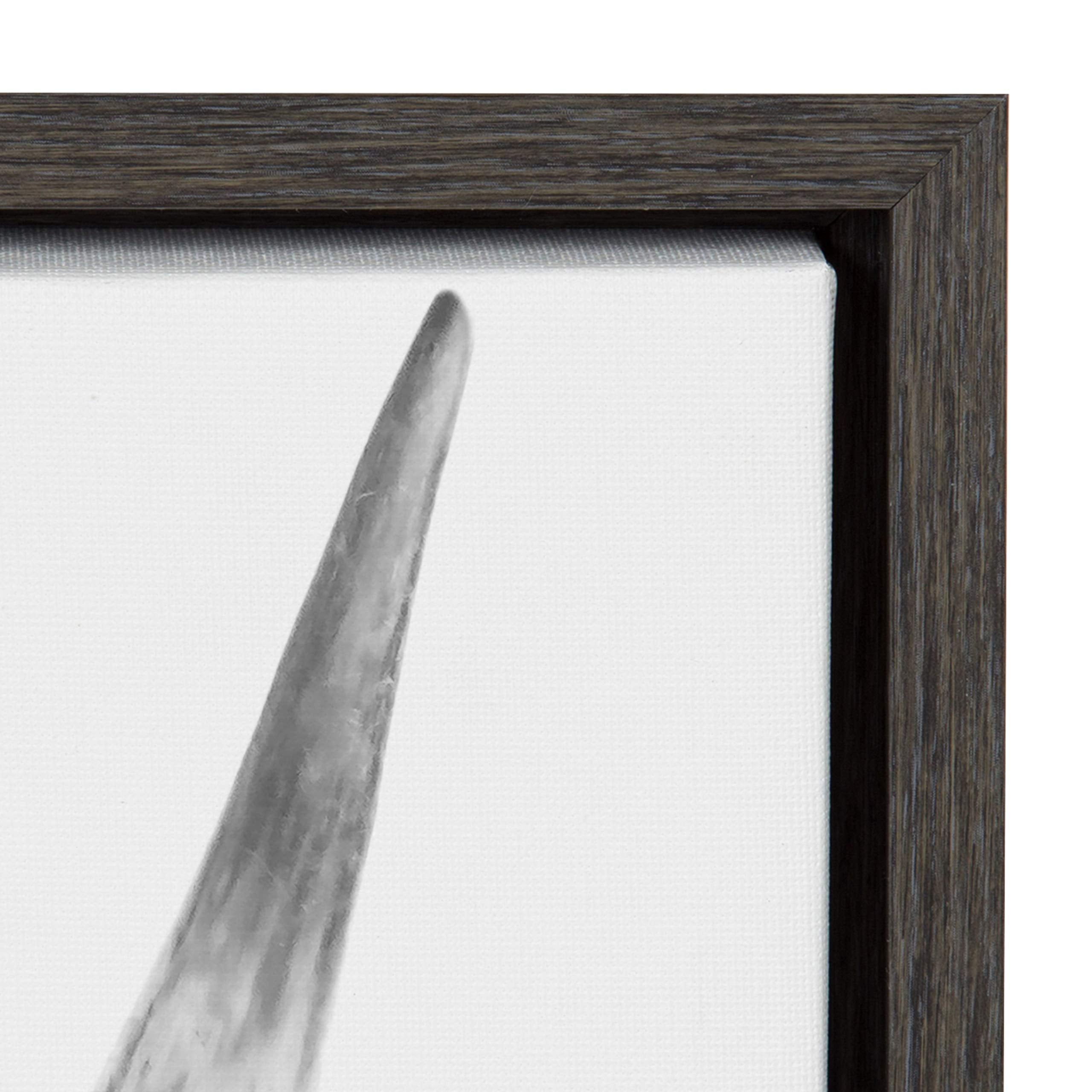 Kate And Laurel Sylvie Highland Cow Framed Canvas Wall Art By Amy Peterson, 23X33 Gray, Rustic Wall Decor For Living Room, Bedro
