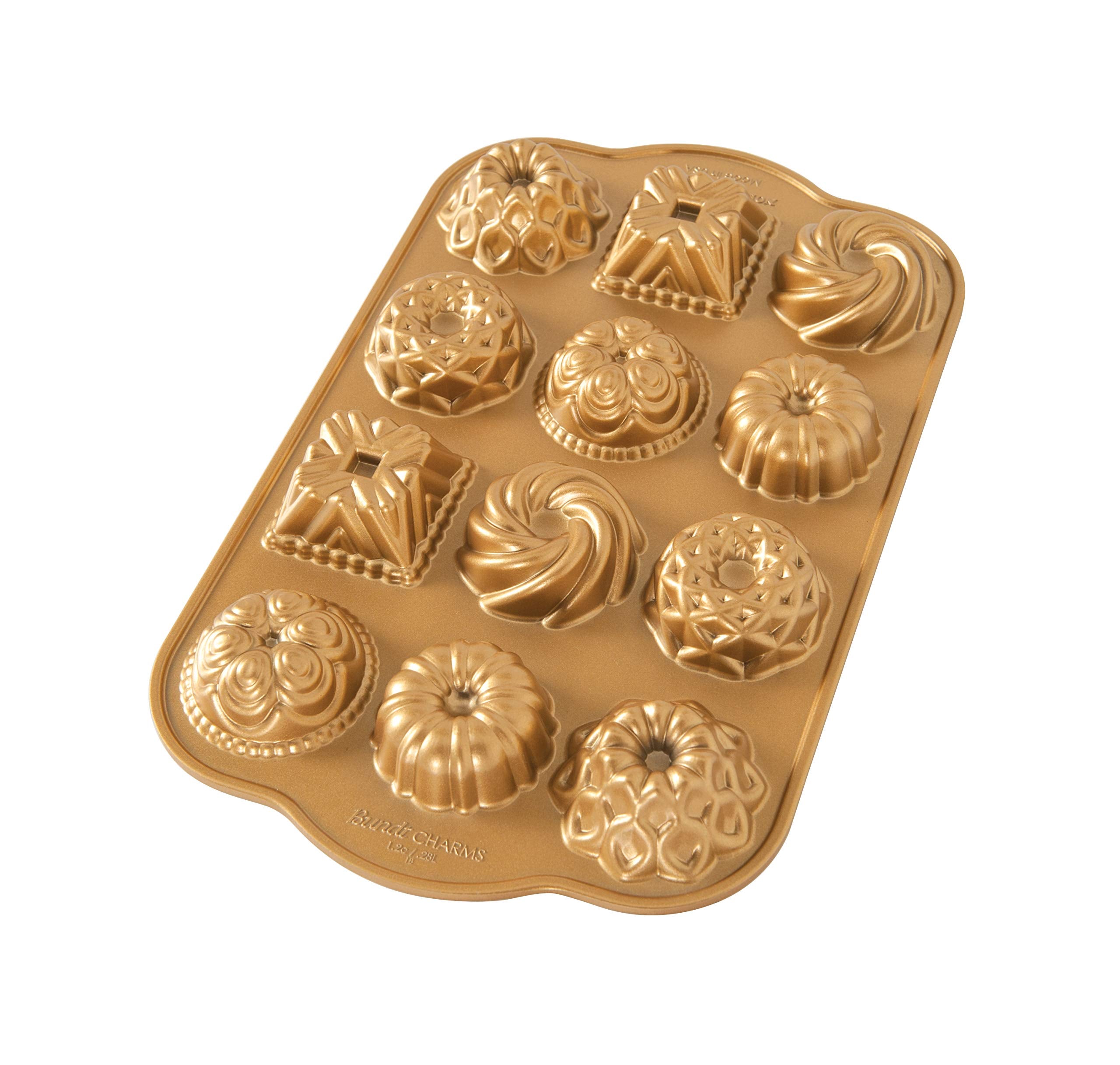 Nordic Ware Bundt Charms, 1.2 Cup, Gold