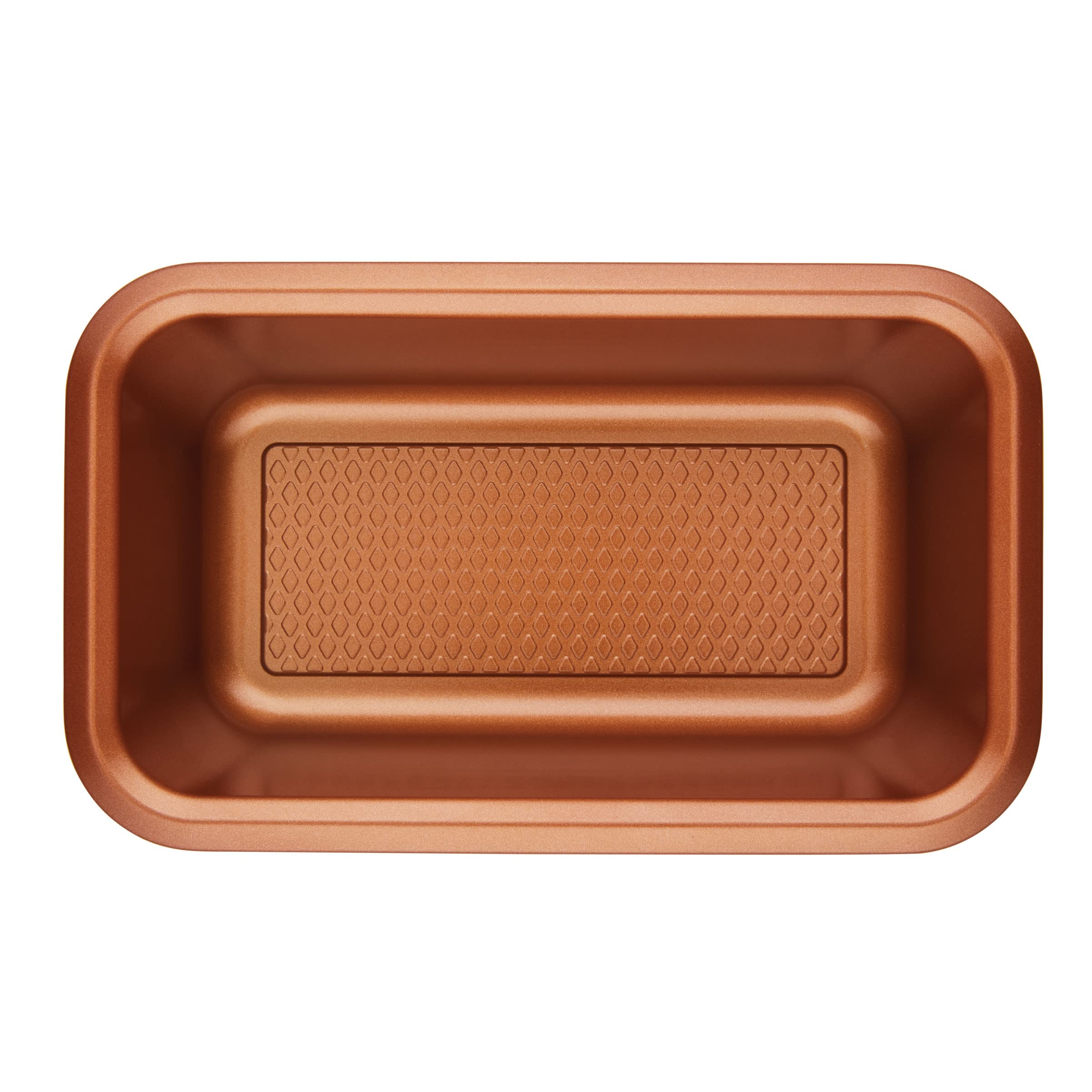 Ayesha Curry Bakeware Nonstick Meatloaf/Loaf Pan Set, Two 9 Inch X 5 Inch, Copper