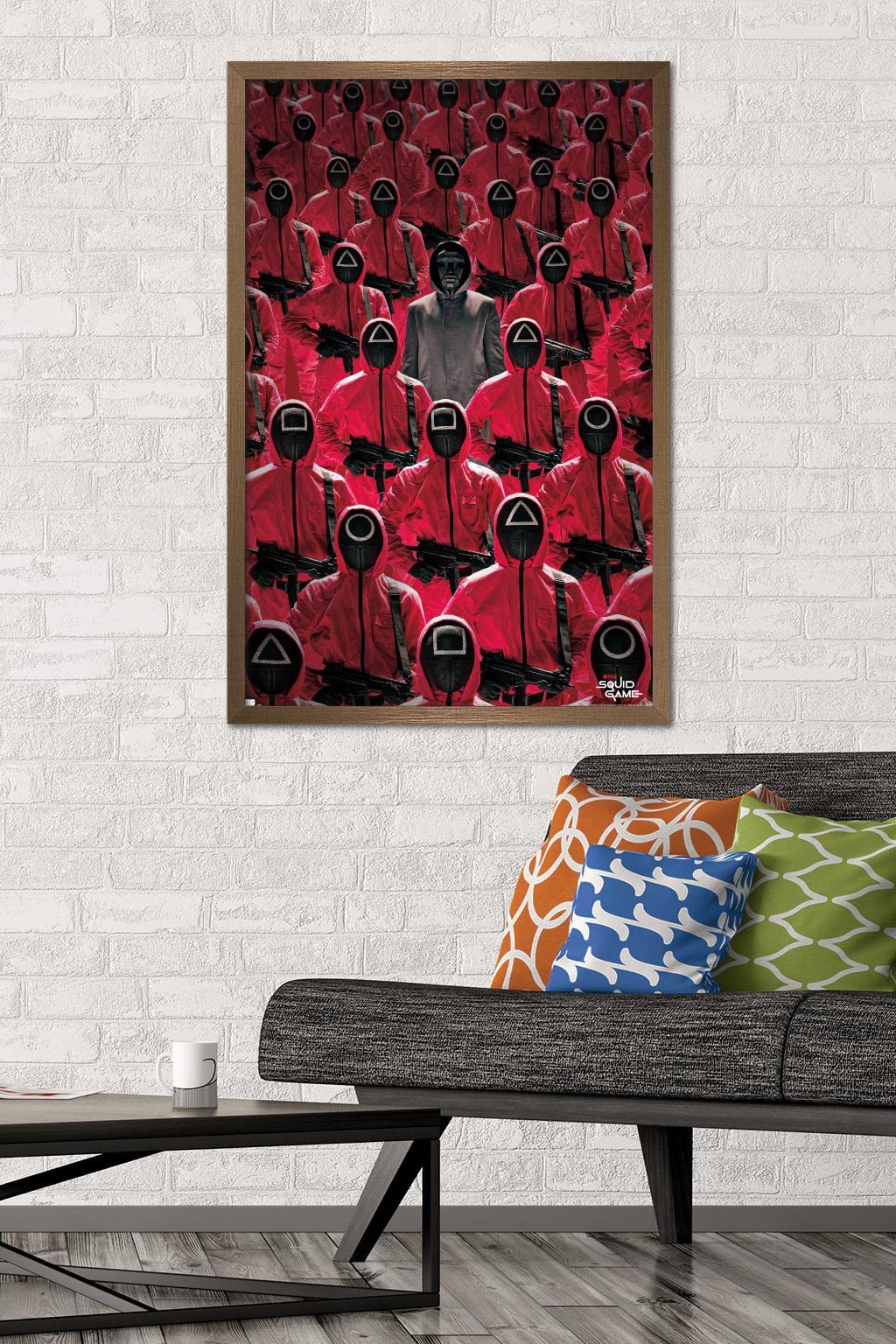 Trends International Netflix Squid Game - Key Art Wall Poster, 22.375'' X 34'', Bronze Framed Version