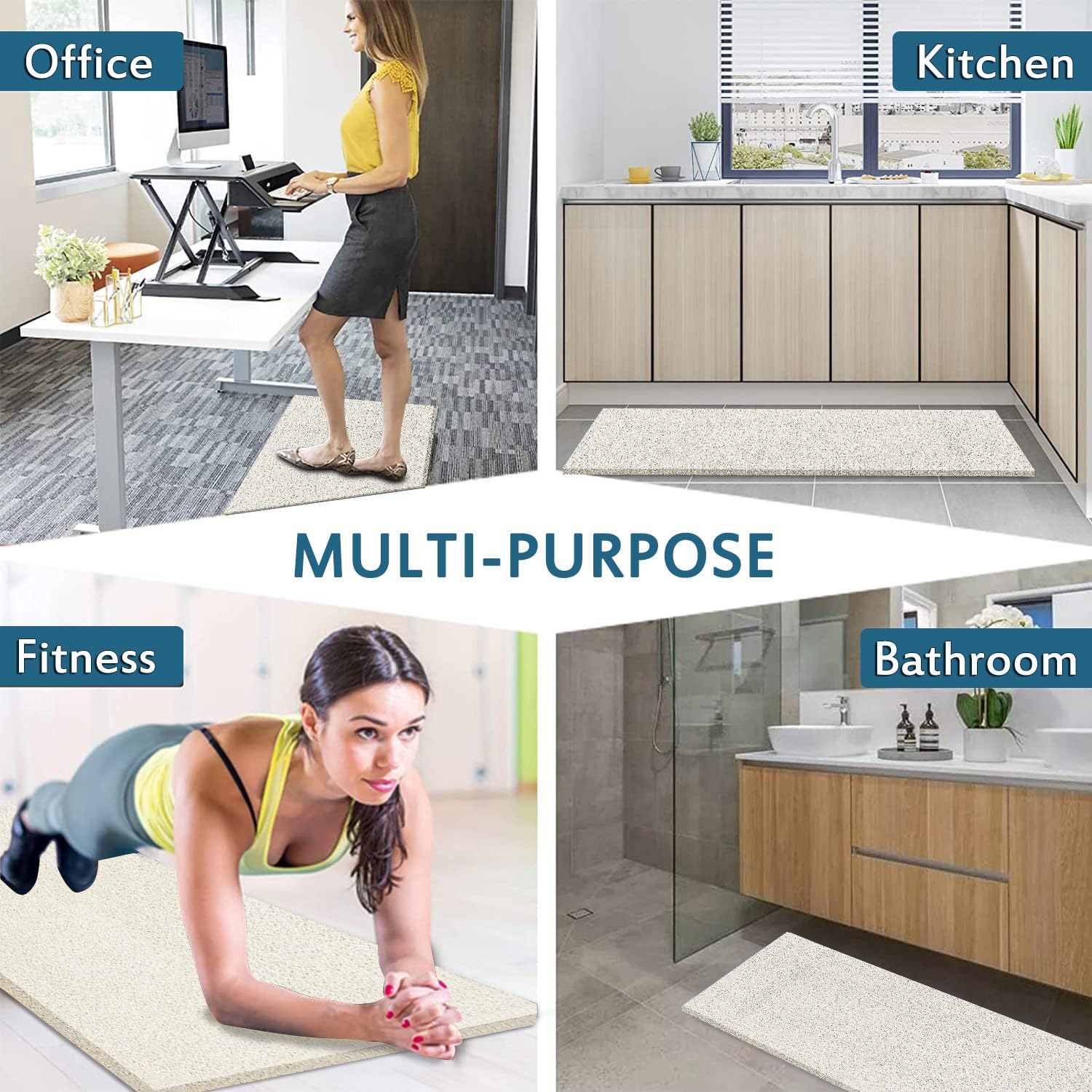 Extra Large Shower Mats Non Slip, 17.1  59 Inch, Pvc Loofah Bathroom Mats, Loofah Mats For Shower And Bathroom, Quick Drying, Be