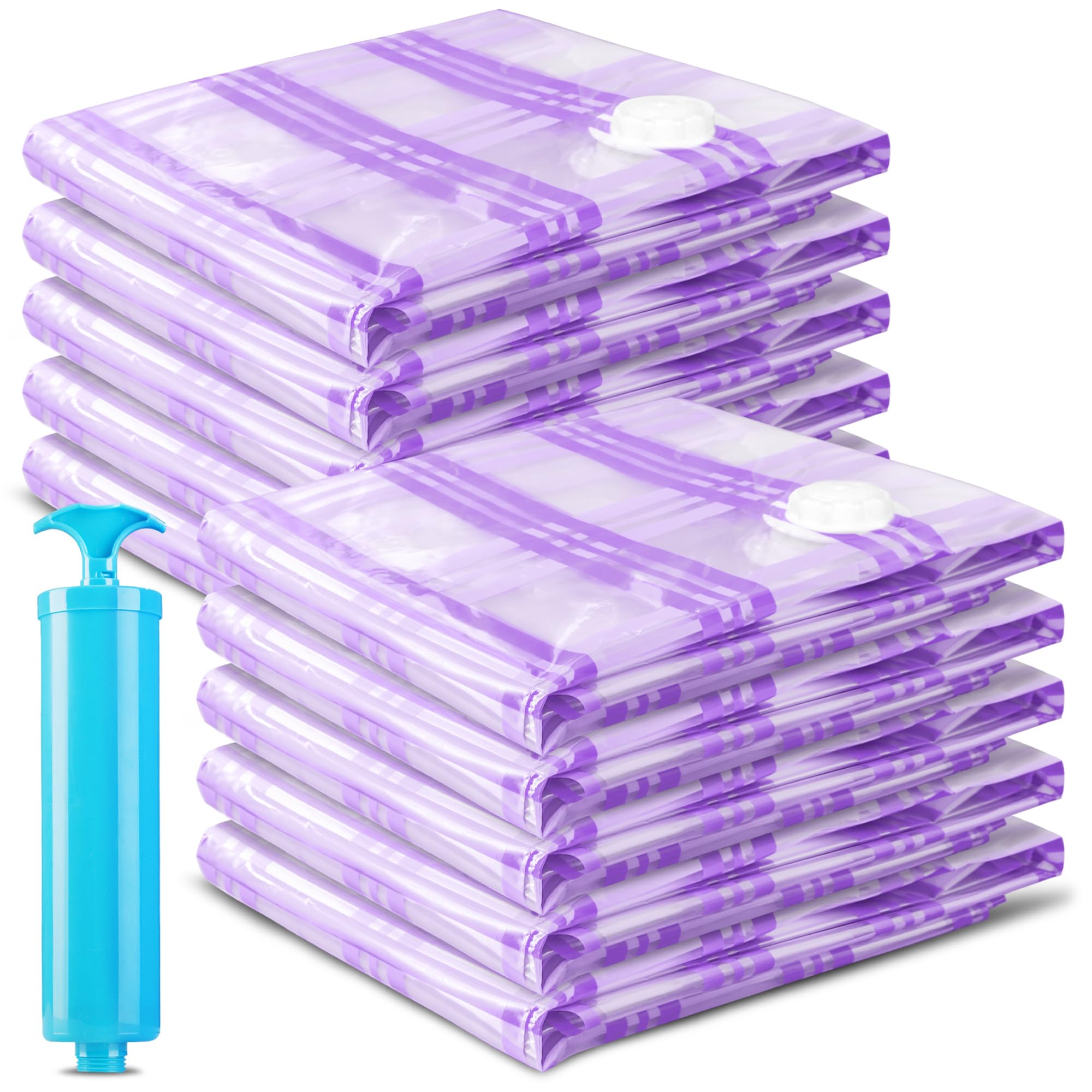 10 Small Vacuum Storage Bags - Space Saver Seal Bags for Clothes  Comforters  Blankets & Bedding (10S)