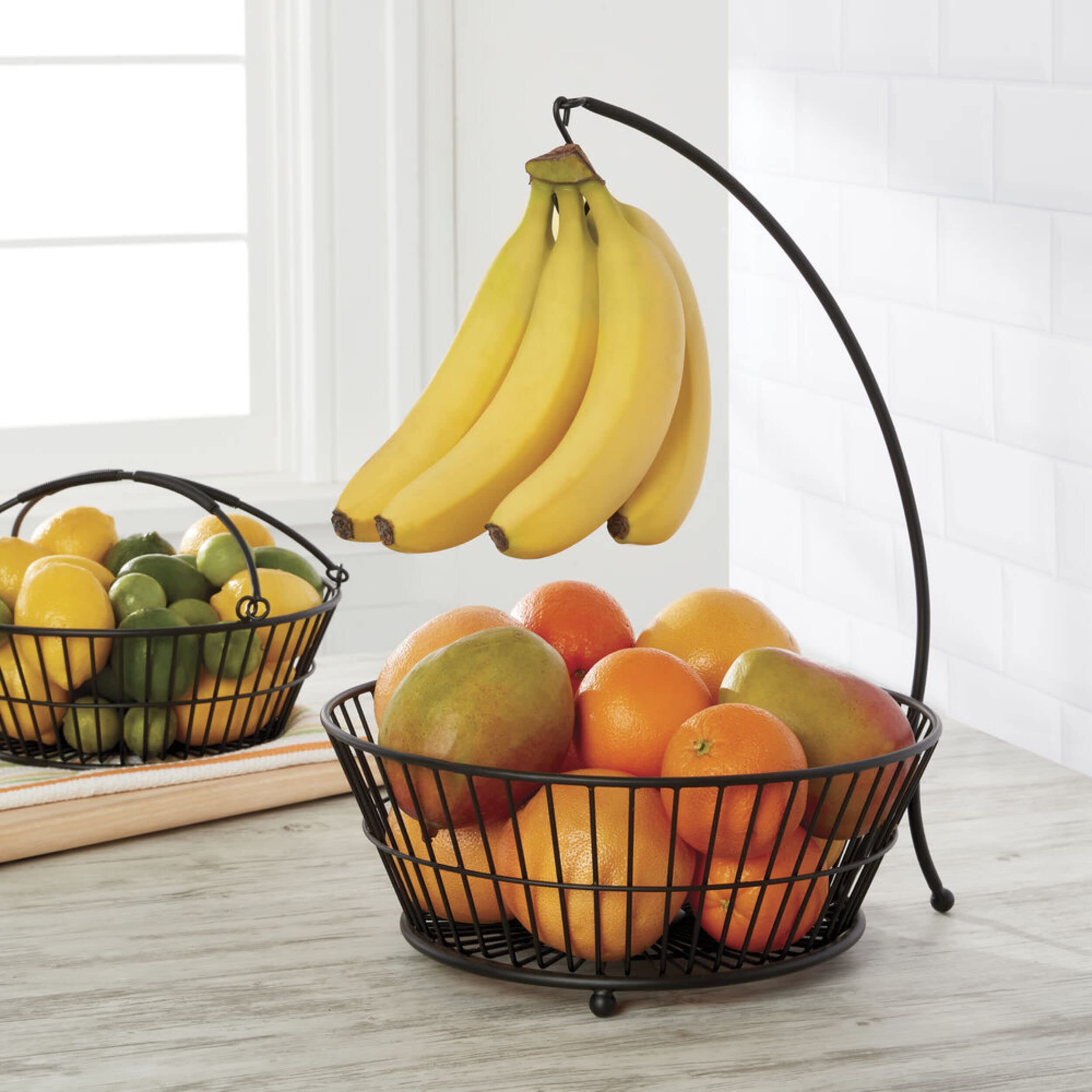 Gourmet Basics By Mikasa Gourmet Basics Tully 2 Tiered Basket With Banana Hanger