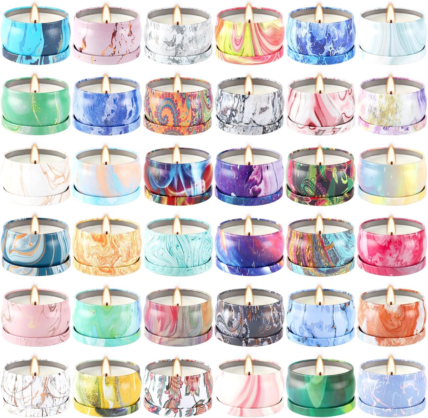 36 Packs Scented Candles Gift Set, Fragrances Candle for Women, 2.5 OZ Portable Jar Candle for for Spa, Yoga, Bath, Aromatherapy