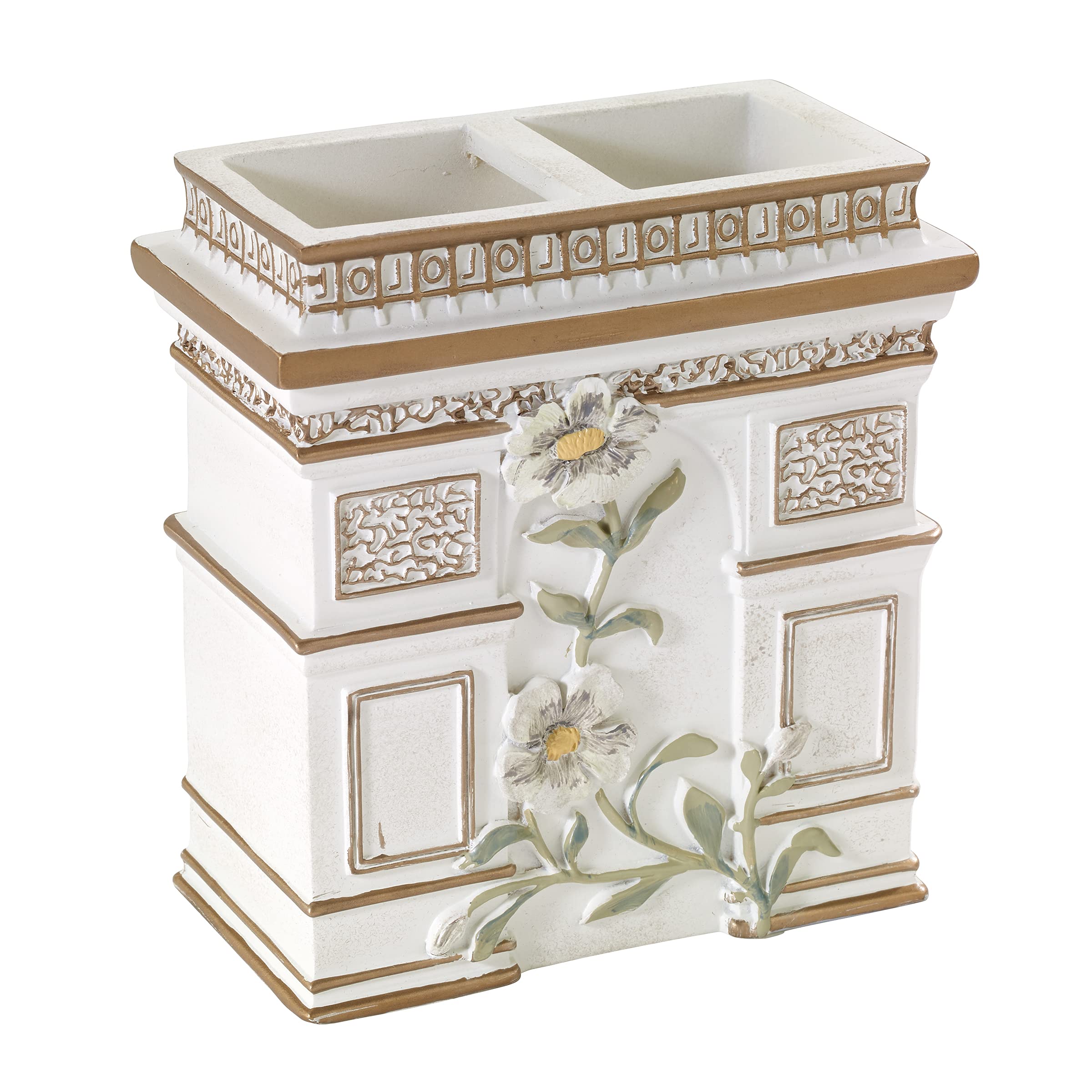 Avanti Linens - Toothbrush Holder, Paris Inspired Bathroom Decor (Paris Botanique Collection)