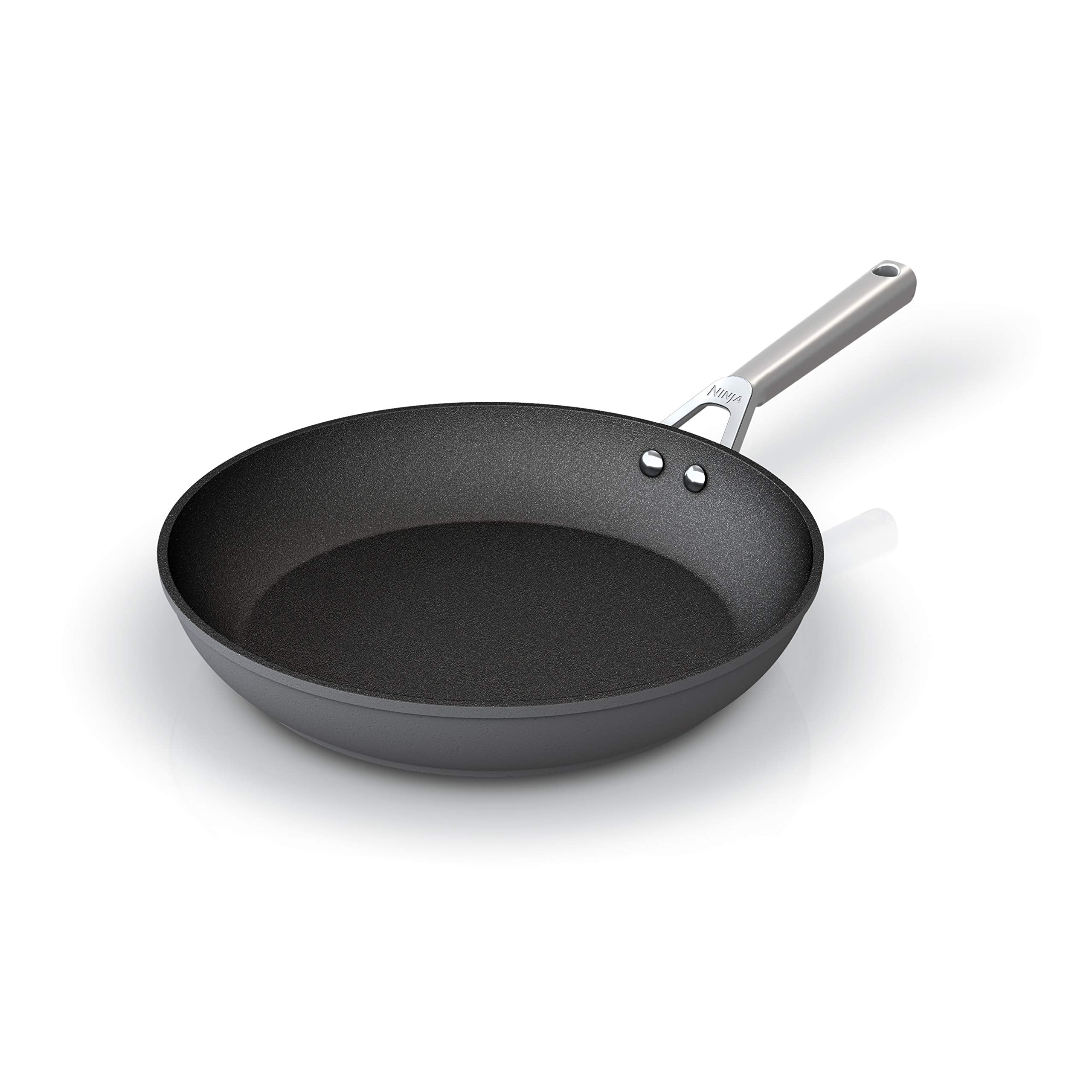 Ninja C30030 Foodi Neverstick Premium 12-Inch Fry Pan, Hard-Anodized, Nonstick, Durable & Oven Safe To 500F, Slate Grey
