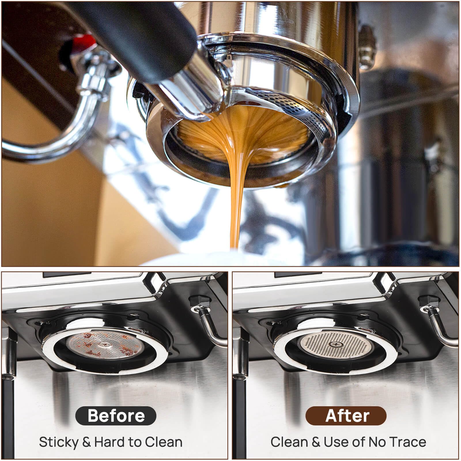 Attsky 58.5Mm Espresso Puck Screen, Espresso Filter For 58Mm Portafilter Filter Basket, Reusable Espresso Screen With 1.7Mm Thic