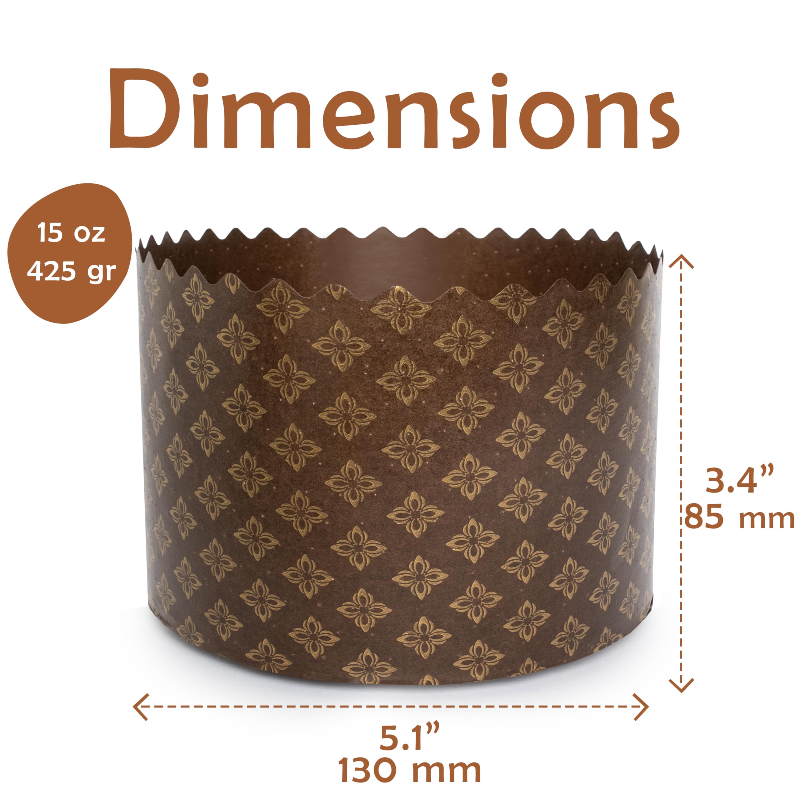 Paska Mold Kulich Panettone Mold (12 Pack 15Oz) Easter Bread Paper Mold - Panettone Paper Mold Large Panettone Paper Baking Mold