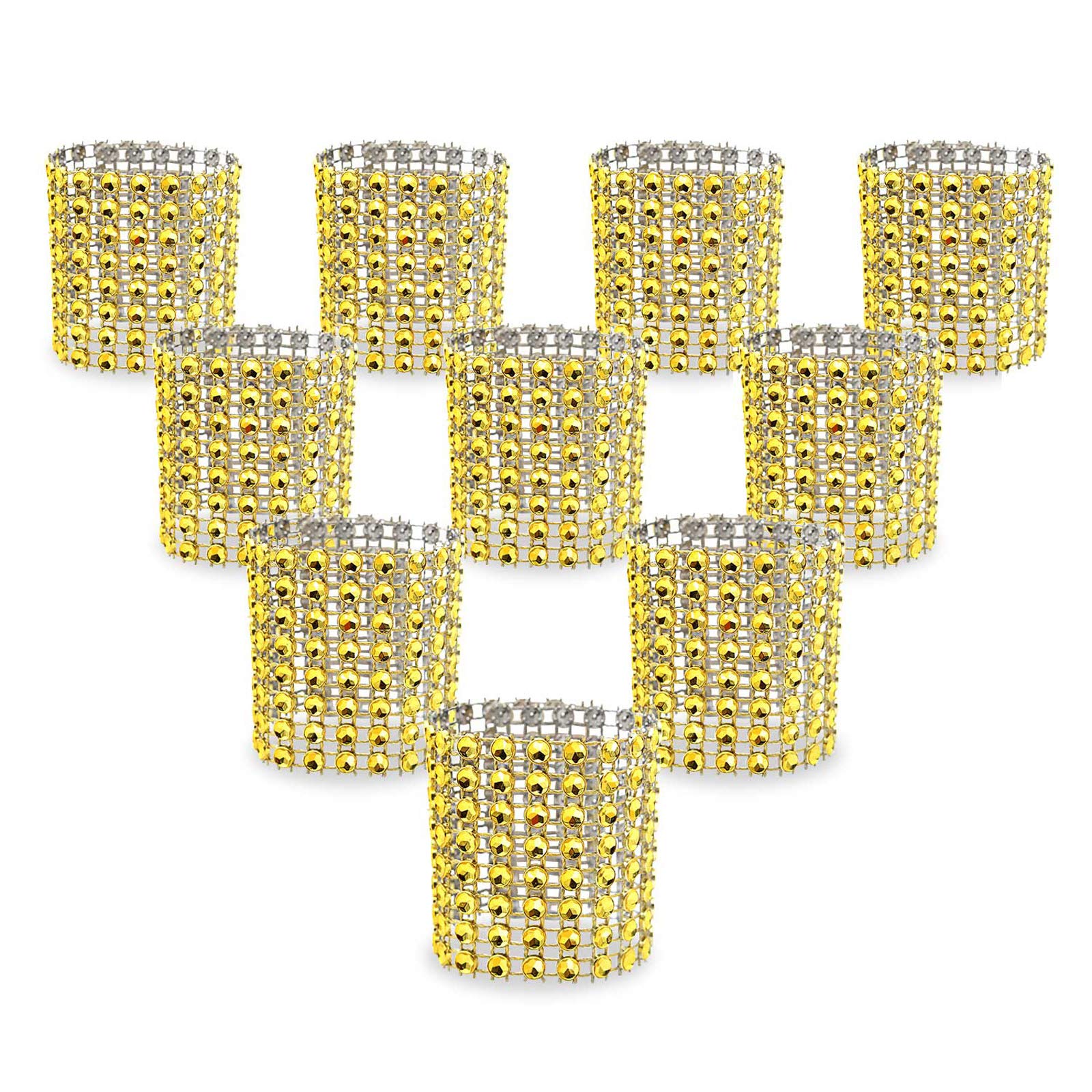 Kposiya Napkin Rings, Pack Of 60 Rhinestone Napkin Rings Diamond Adornment For Place Settings, Wedding Receptions, Dinner Or Hol
