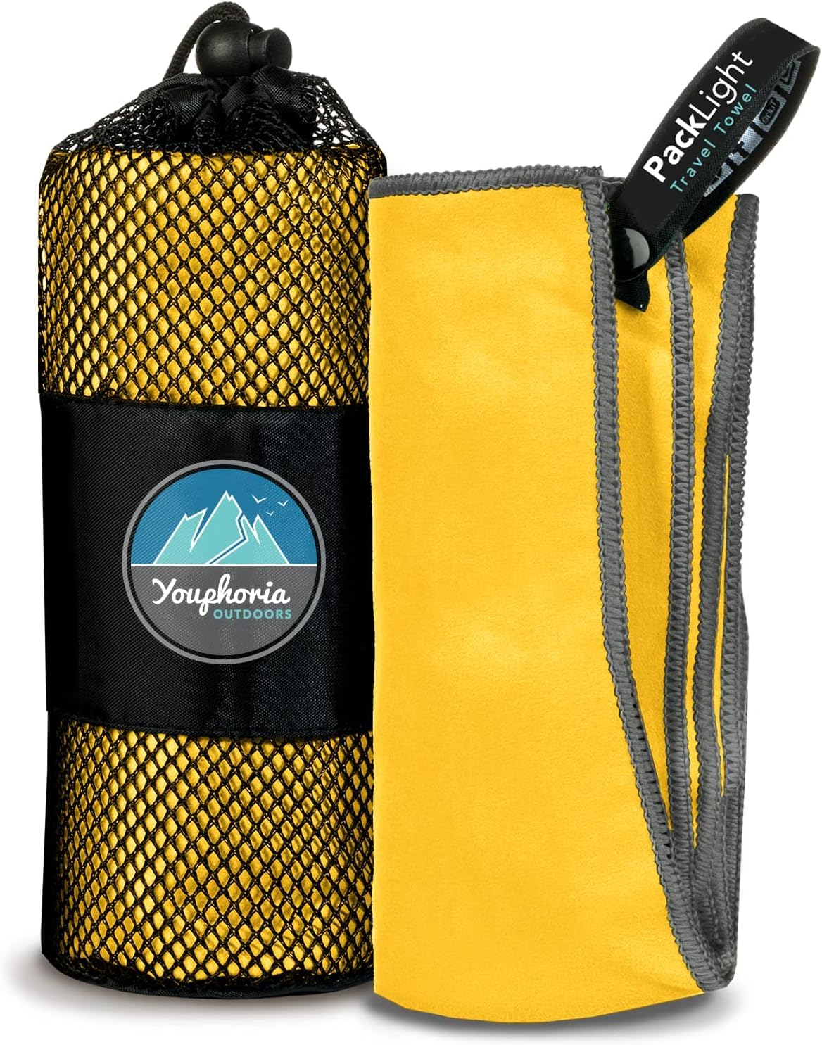 Youphoria Microfiber Travel Towel Fast Drying Lightweight - Quick Dry Towel For Camping, Beach, Backpacking, Hiking, & Sport Sun