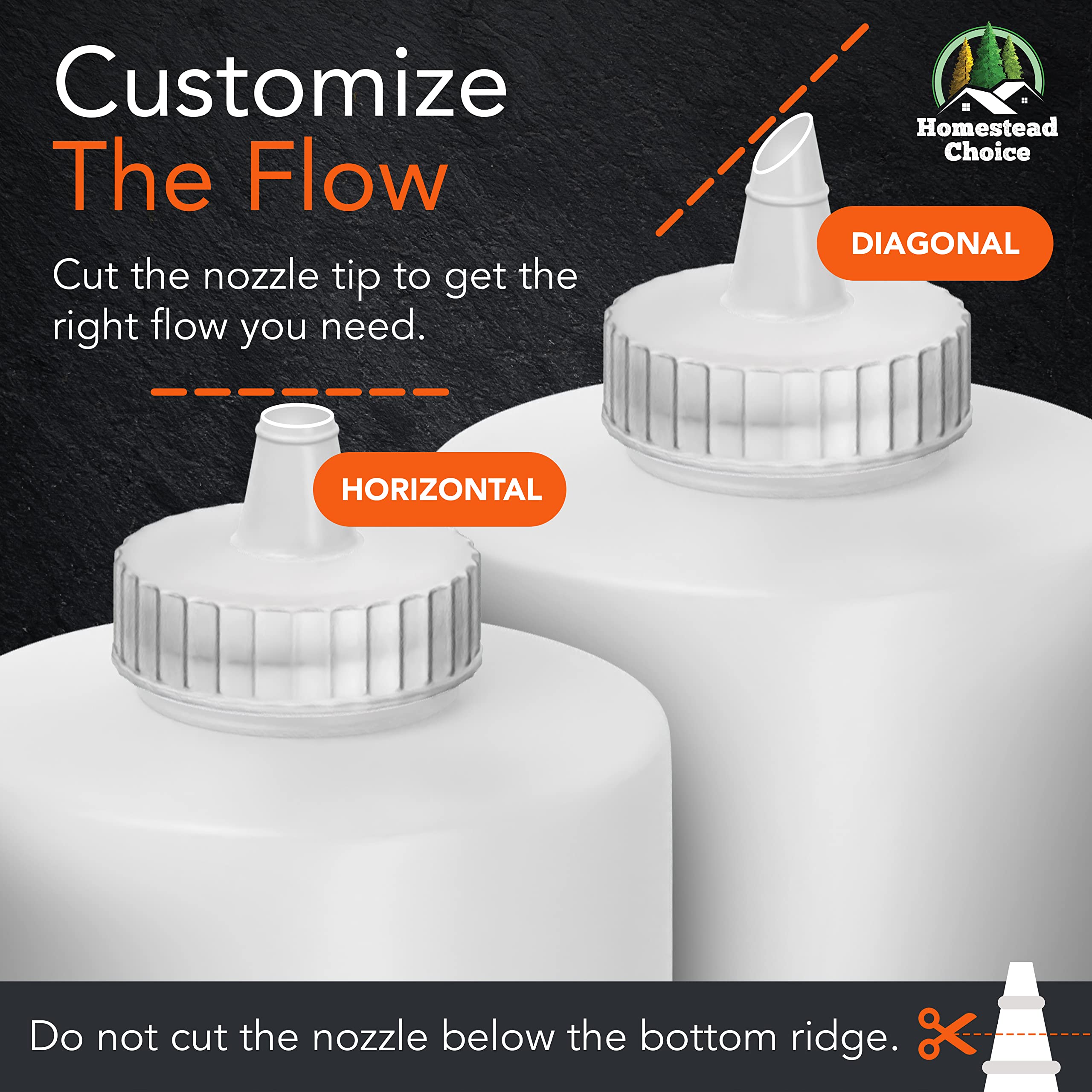 5-Pack Plastic Squeeze Bottles For Sauces - 32 Oz Condiment Squeeze Bottles For Liquids - Made In Usa - Bpa Free Squirt Bottles