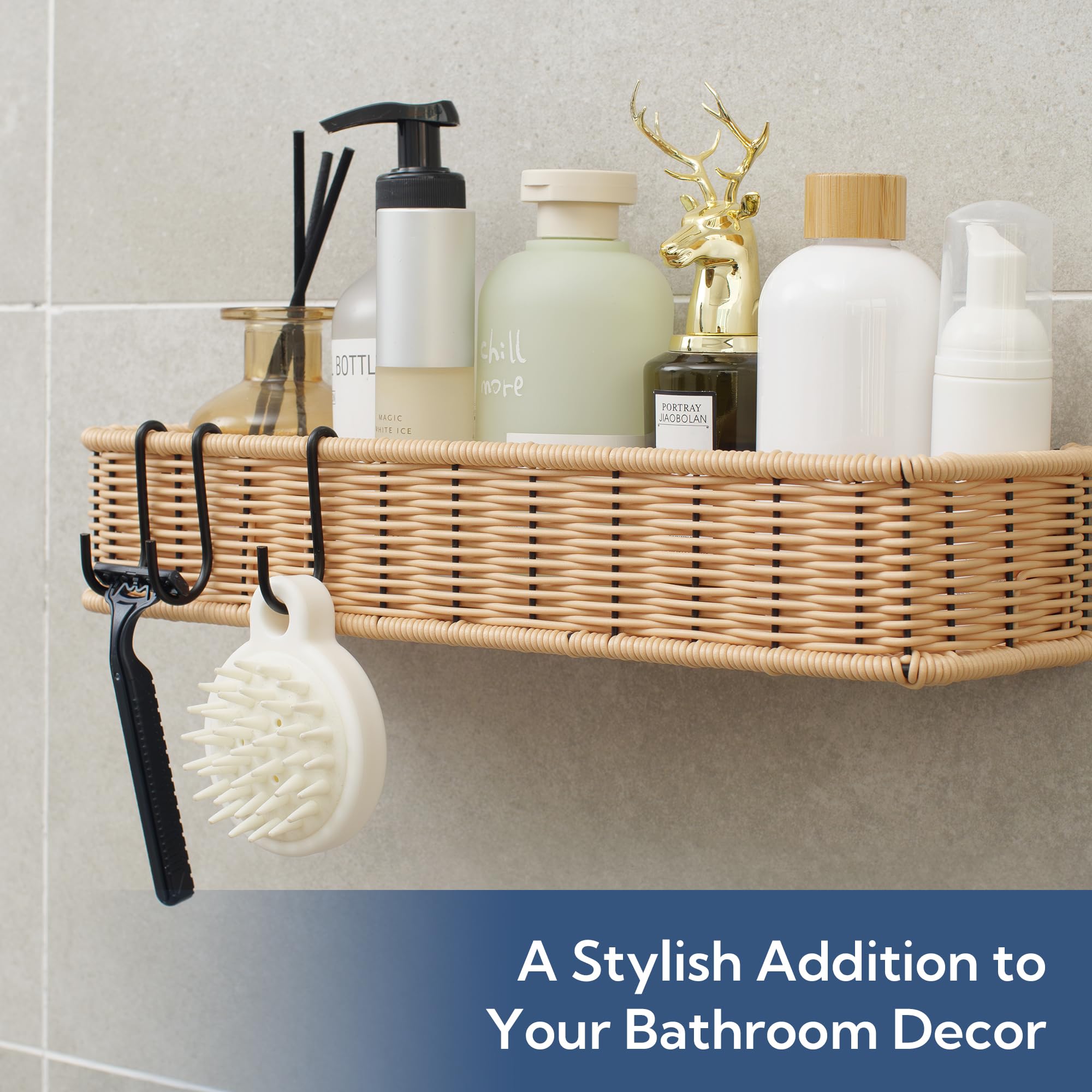 Granny Says Shower Caddy Hanging, 2 Pack Bathroom Shelves For Shower, Waterproof Shower Shelf For Inside Shower, Shower Shelves