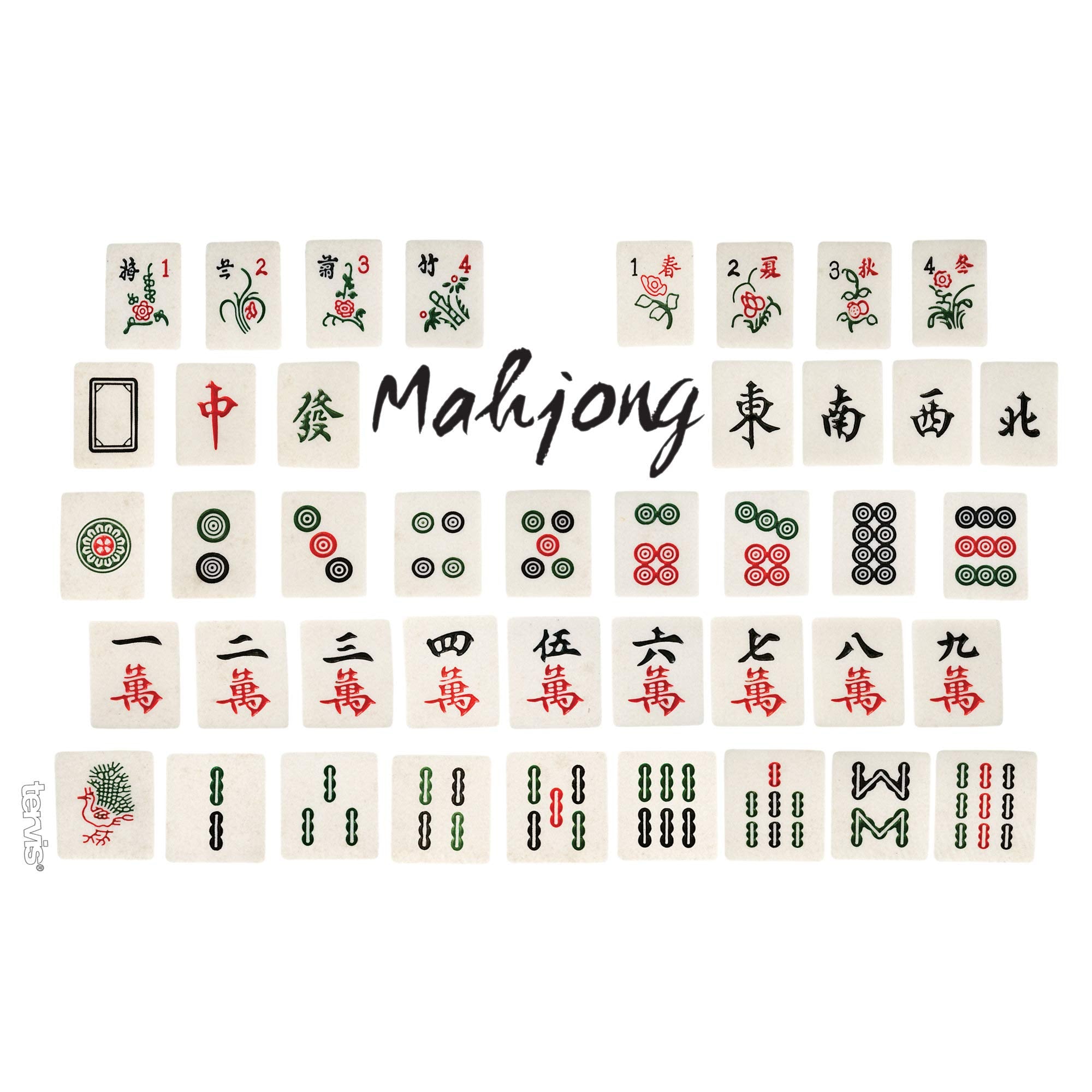 Tervis Mahjong Game 16oz Double Walled Insulated Tumbler - Clear, Made in USA, Keeps Drinks Hot & Cold