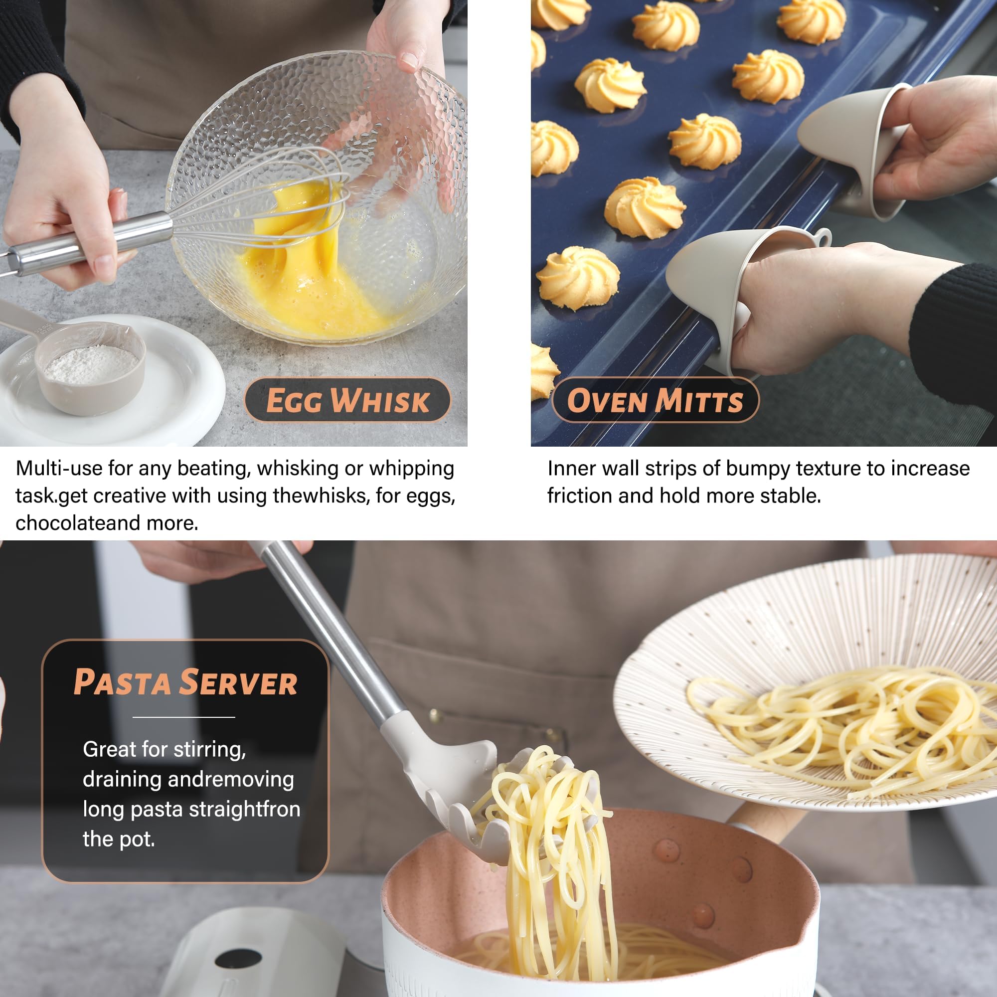 Kitchen Utensils Set 28 Pcs, Hvygss Silicone Cooking Utensils Set, Stainless Steel Handle Silicone Spatula Set With Silicone Whi