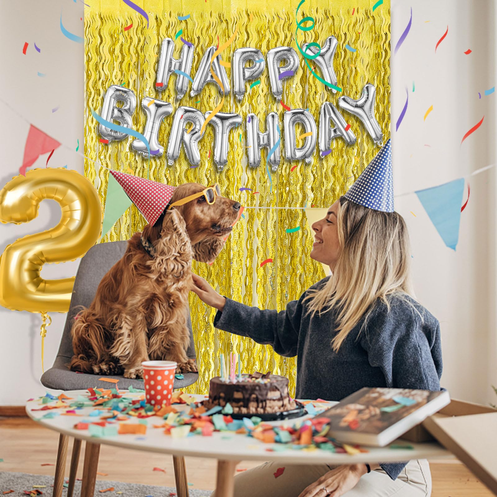 Gold Backdrop Birthday Decorations Foil Curtain Backdrop Gold Streamers Dance Party Decorations Photo Booth Props For Bacheloret