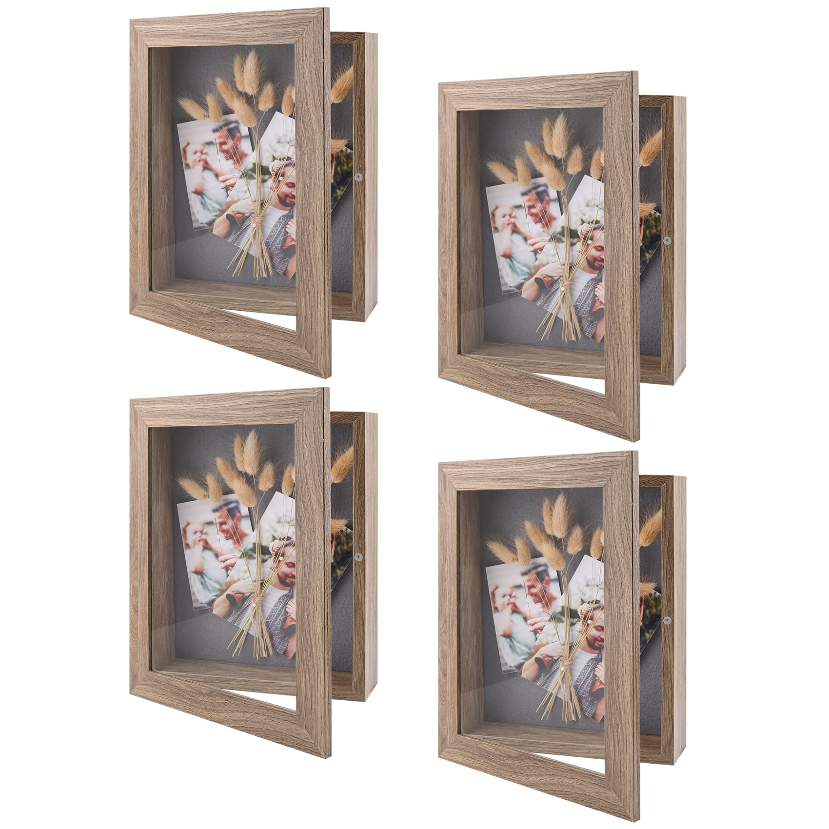 Golden State Art, 8x10.5 Shadow Box Frame Display Case, 2-inch Depth, Great for Collages, Collections, Mementos, 6 Pins Included