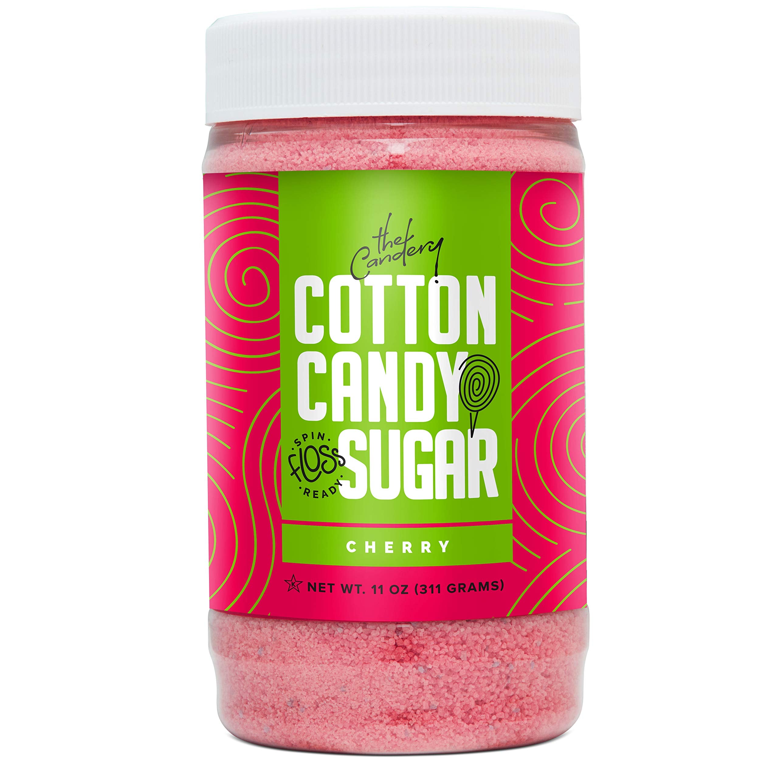 The Candery Cotton Candy Machine And Floss Bundle- Bright, Colorful Style- Sugar Free Candy, Sugar Floss, For Birthday Parties -