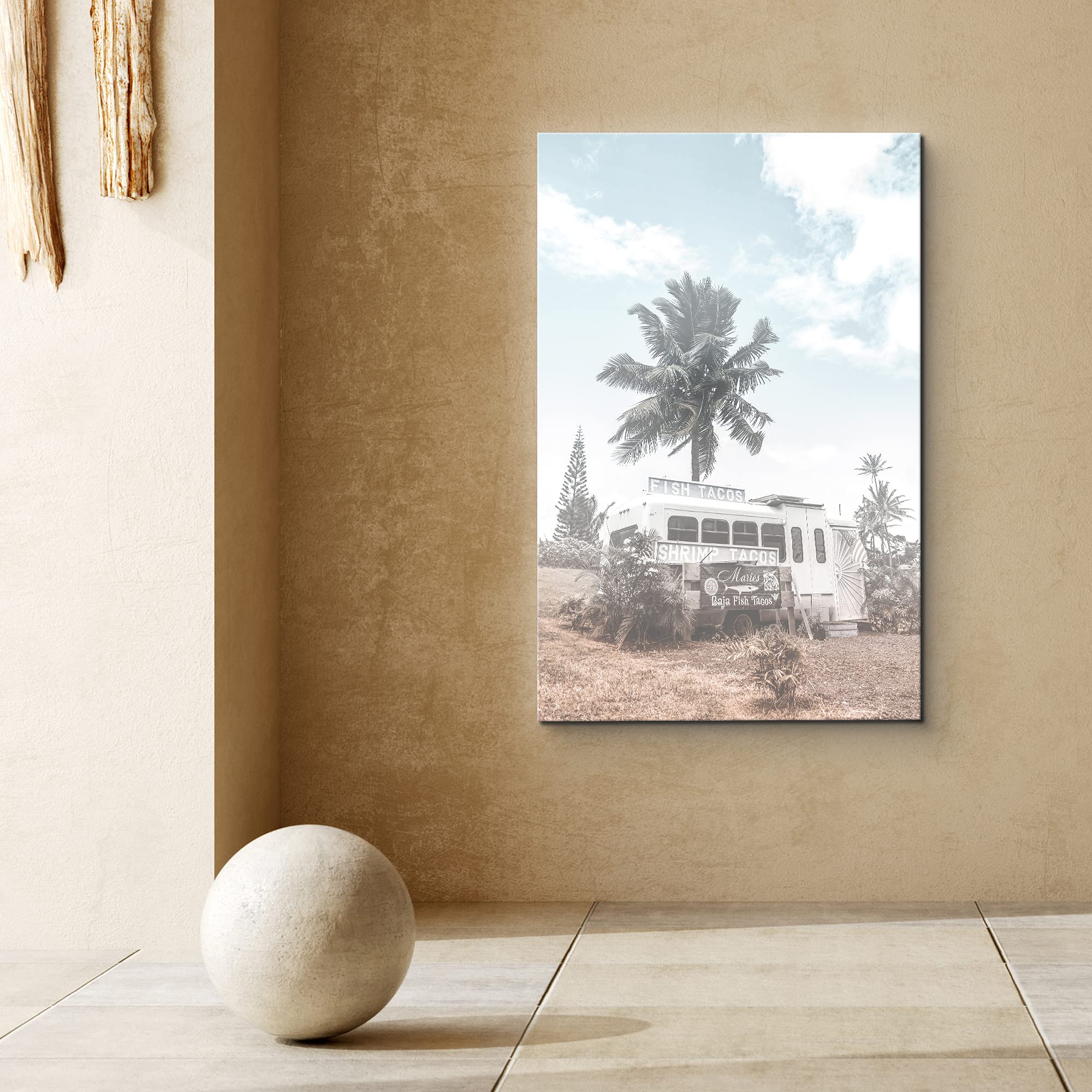 Signford Canvas Print Wall Art Mid-Century Modern Home In Desert Nature Wilderness Photography Modern Art Rustic Landscape Color