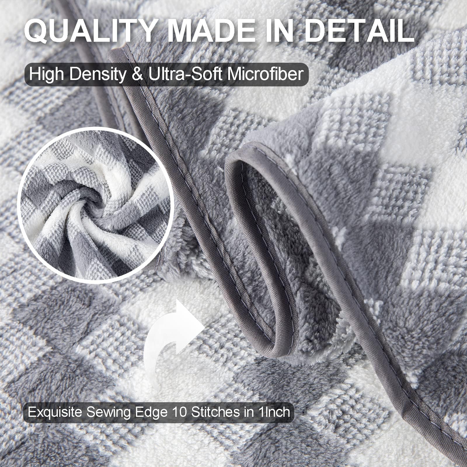 8 Piece Bathroom Towel Set Gray |2 Oversized Large Bath Towels Sheet,2 Hand Towels And 4 Washcloths| 600Gsm Ultra Soft Luxury Pr