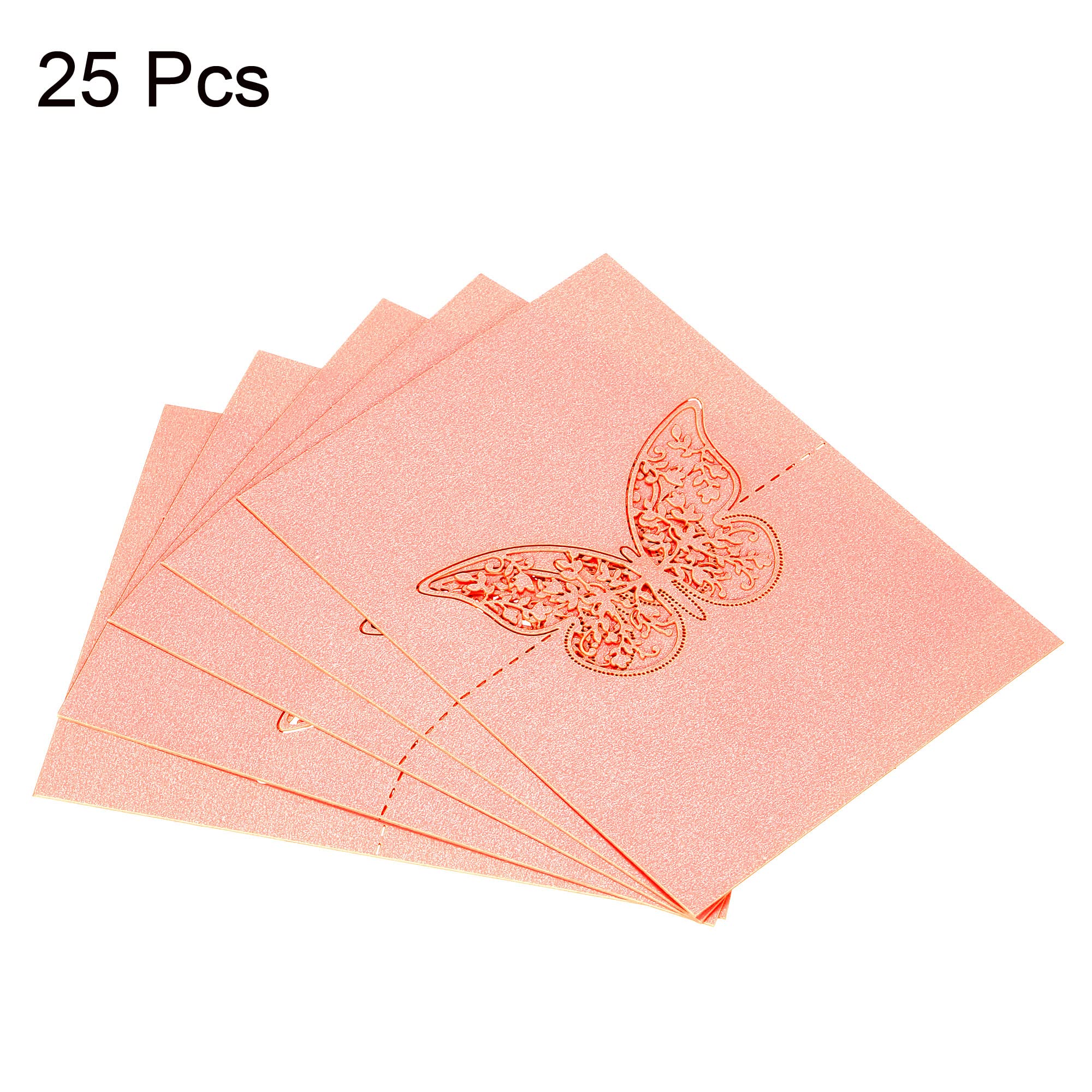 Patikil Table Name Place Cards, 25Pcs Favor Decor Hollow Butterfly Cut Design Blank Card For Wedding Party Seating Place Cards,