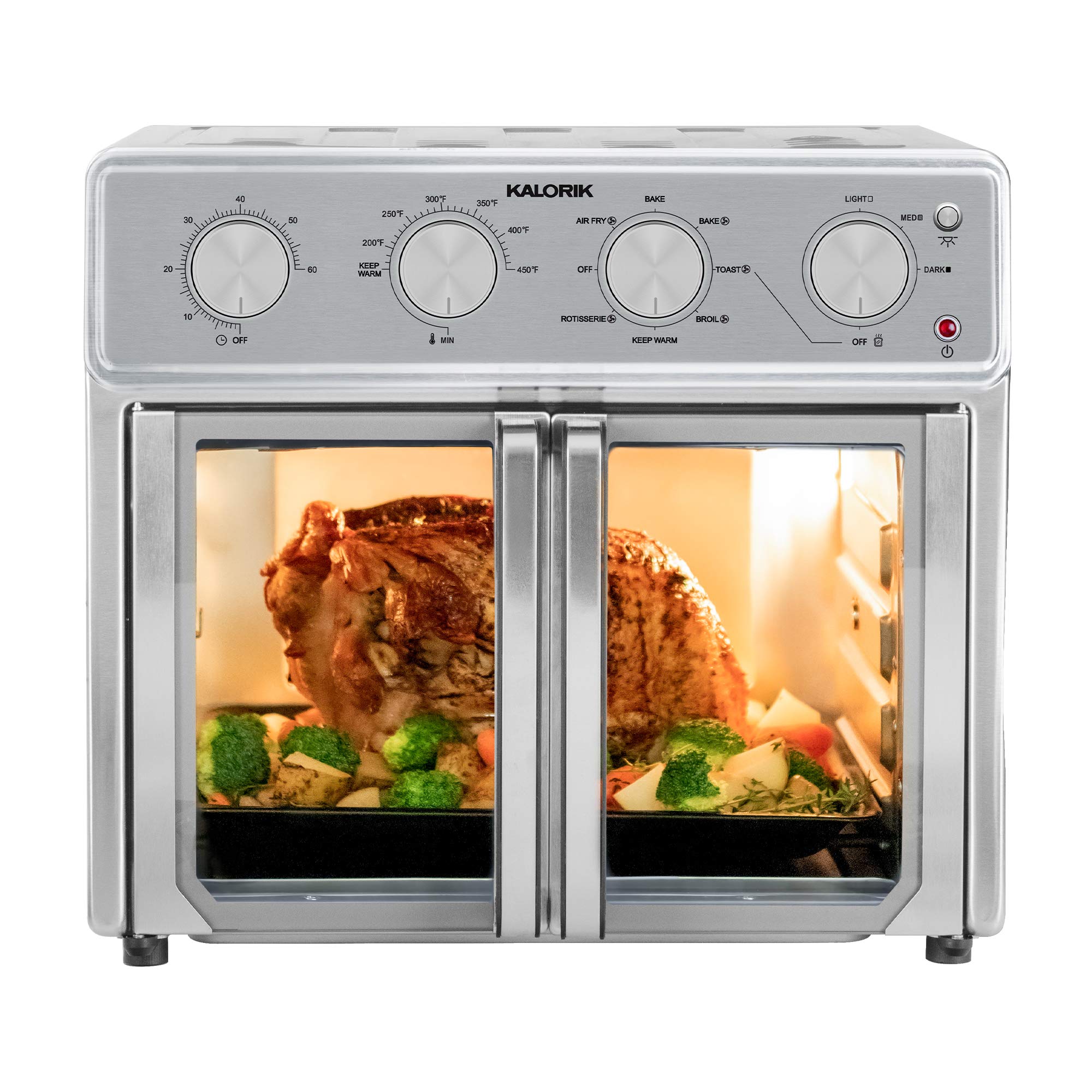 Kalorik MAXX Air Fryer Oven, 26 Quart 9-in-1 Countertop Toaster Oven and Air Fryer Combo - Fry, Bake, Roast, Rotisserie, & More,