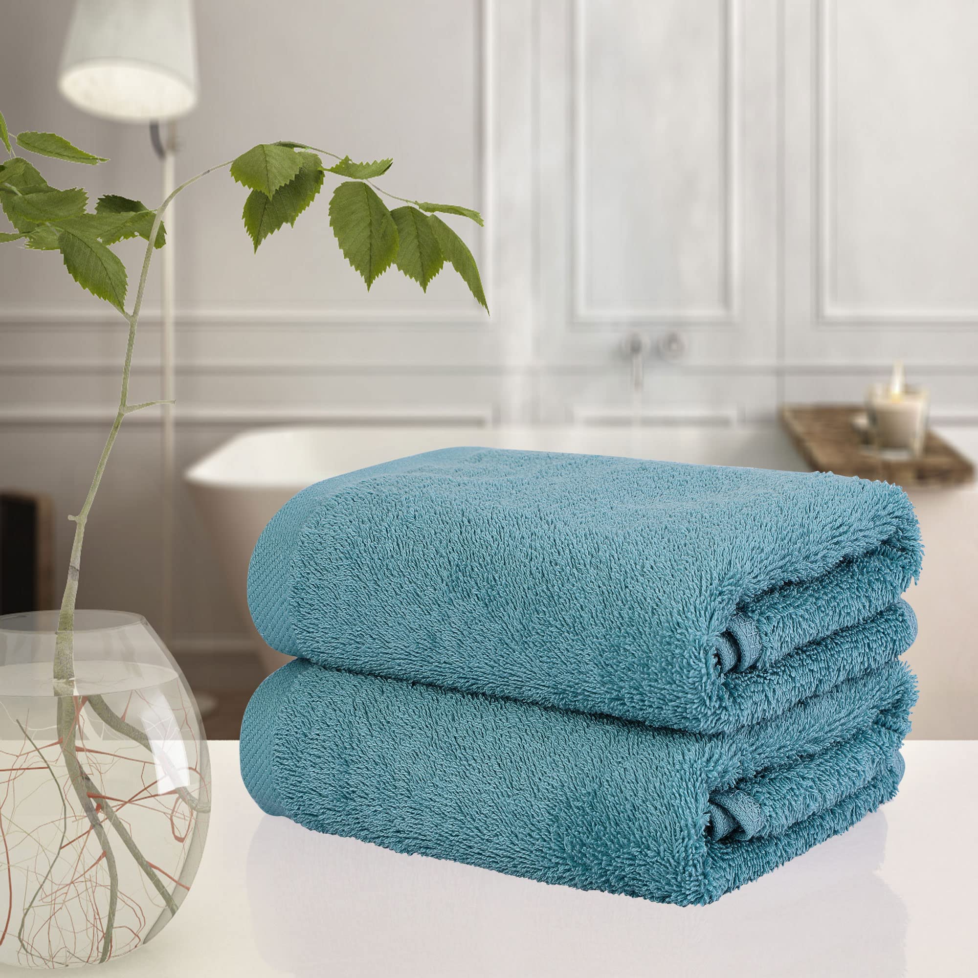Piccocasa Bathroom Hand Towels, 16 X 28 Inch - Soft 100% Cotton Highly Absorbent Hand Towel Face Drying Towel For Bath, Hand, Gy