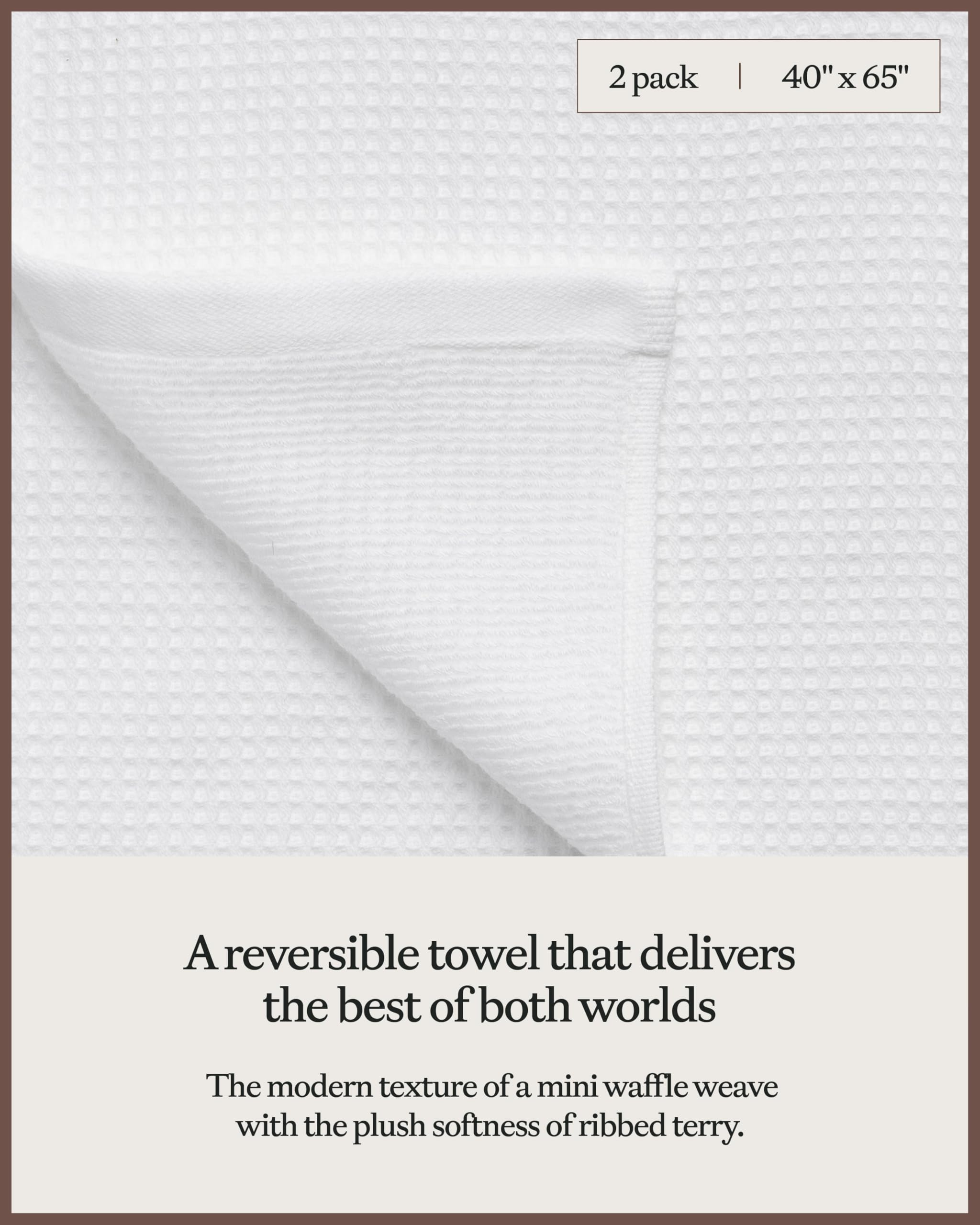 Cozy Earth White Waffle Bath Sheets