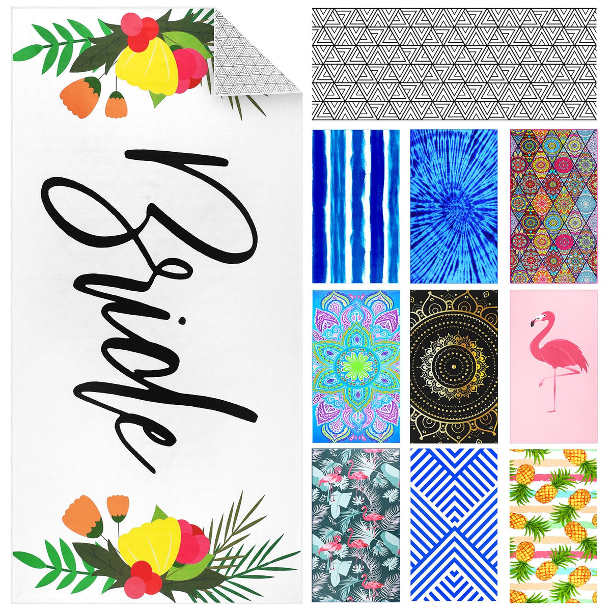 Bride Gifts Microfiber Pool Camping Towel Blanket Accessories - Quick Fast Dry Sand Free Outdoor Travel Swim Thin Yoga Mat Best