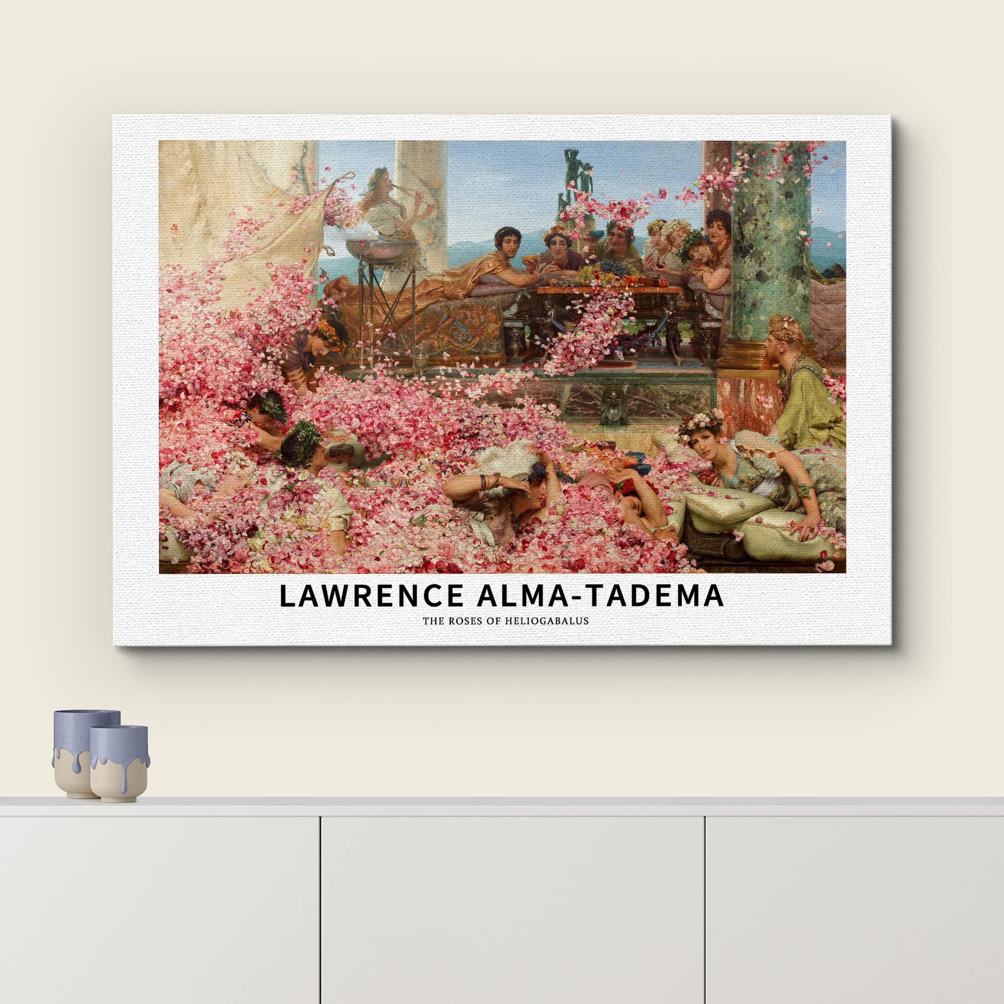 Wall26 Canvas Print Wall Art The Roses Of Heliogabalus By Alma-Tadema Historic Classical Illustrations Fine Art Decorative Vinta