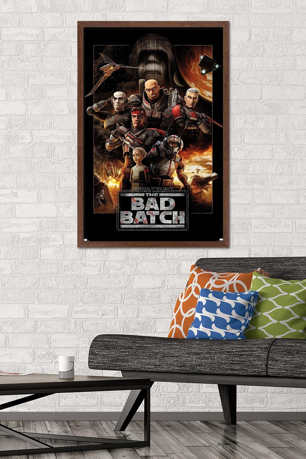 Trends International Star Wars: The Bad Batch-One Sheet Wall Poster, 22.375'' X 34'', Mahogany Framed Version