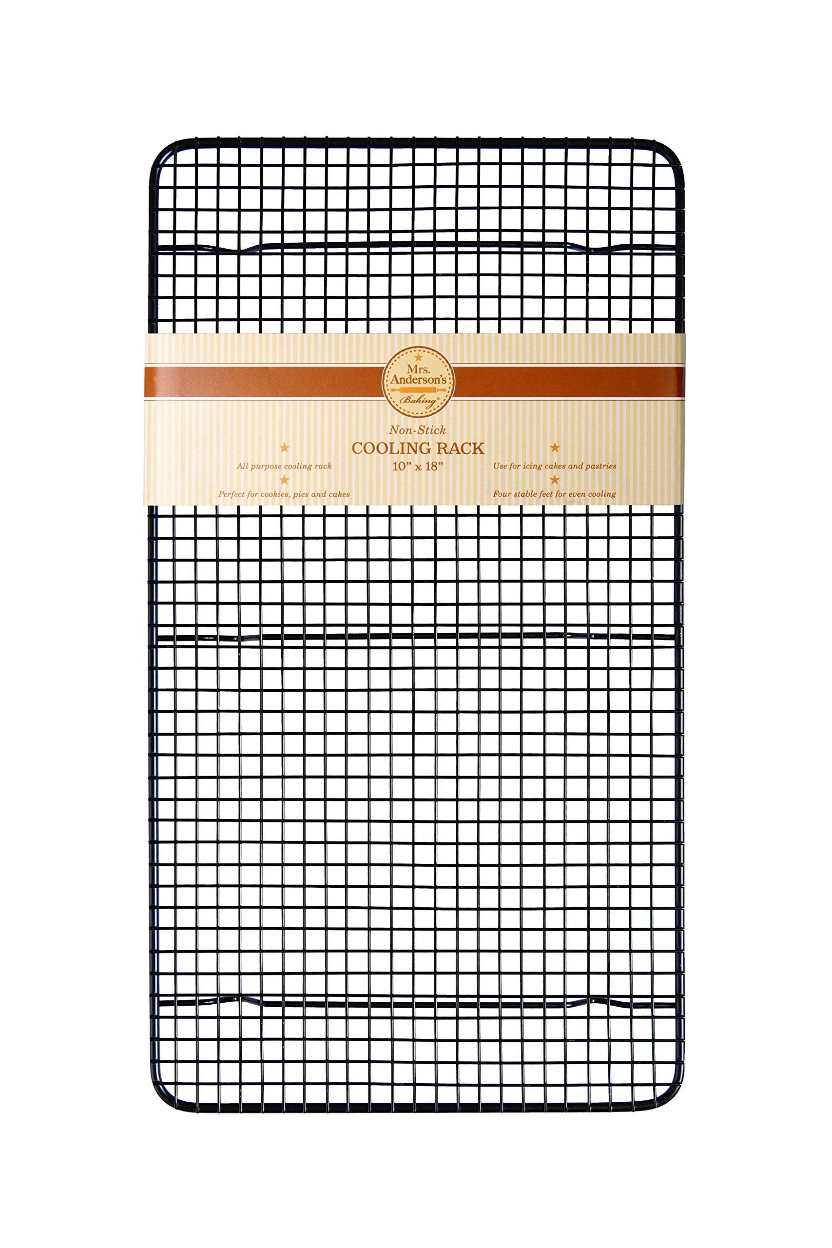 Mrs. Andersons Baking Professional Baking And Cooling Rack, 10-Inches X 18-Inches, Non-Stick