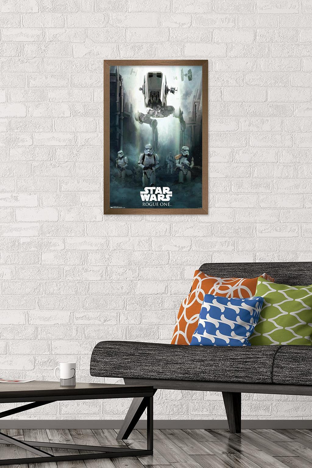 Trends International Star Wars: Rogue One - Siege Wall Poster, 14.725'' X 22.375'', Bronze Framed Version