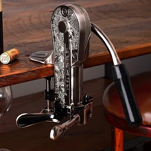 Legacy Corkscrew With Black Marble Handle - Pewter